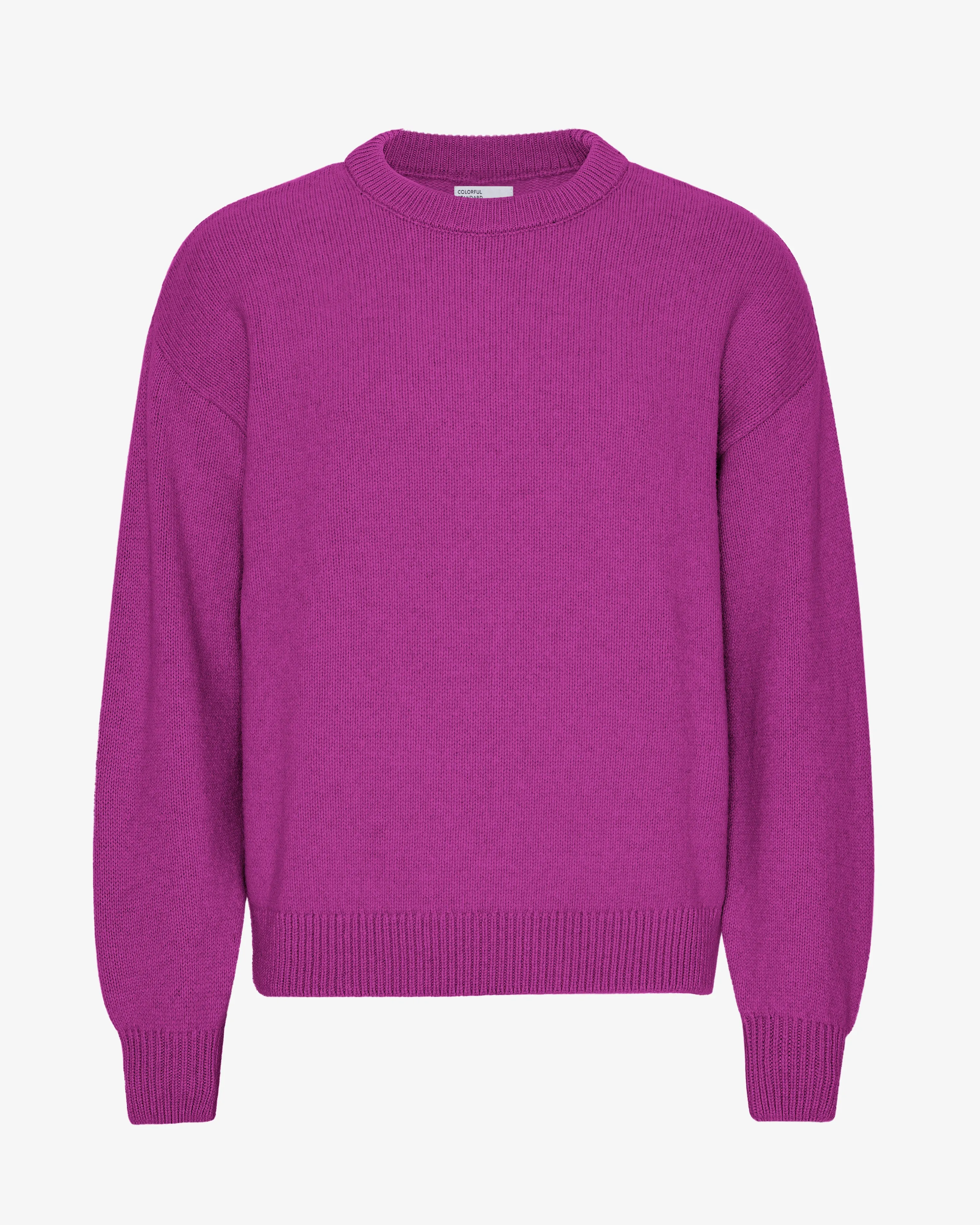 Oversized Merino Wool Crew - Magenta Blaze sold by Colorful Standard
