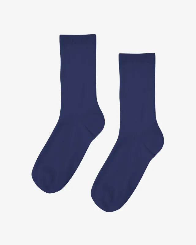 Women Classic Organic Sock - Marine Blue sold by Colorful Standard