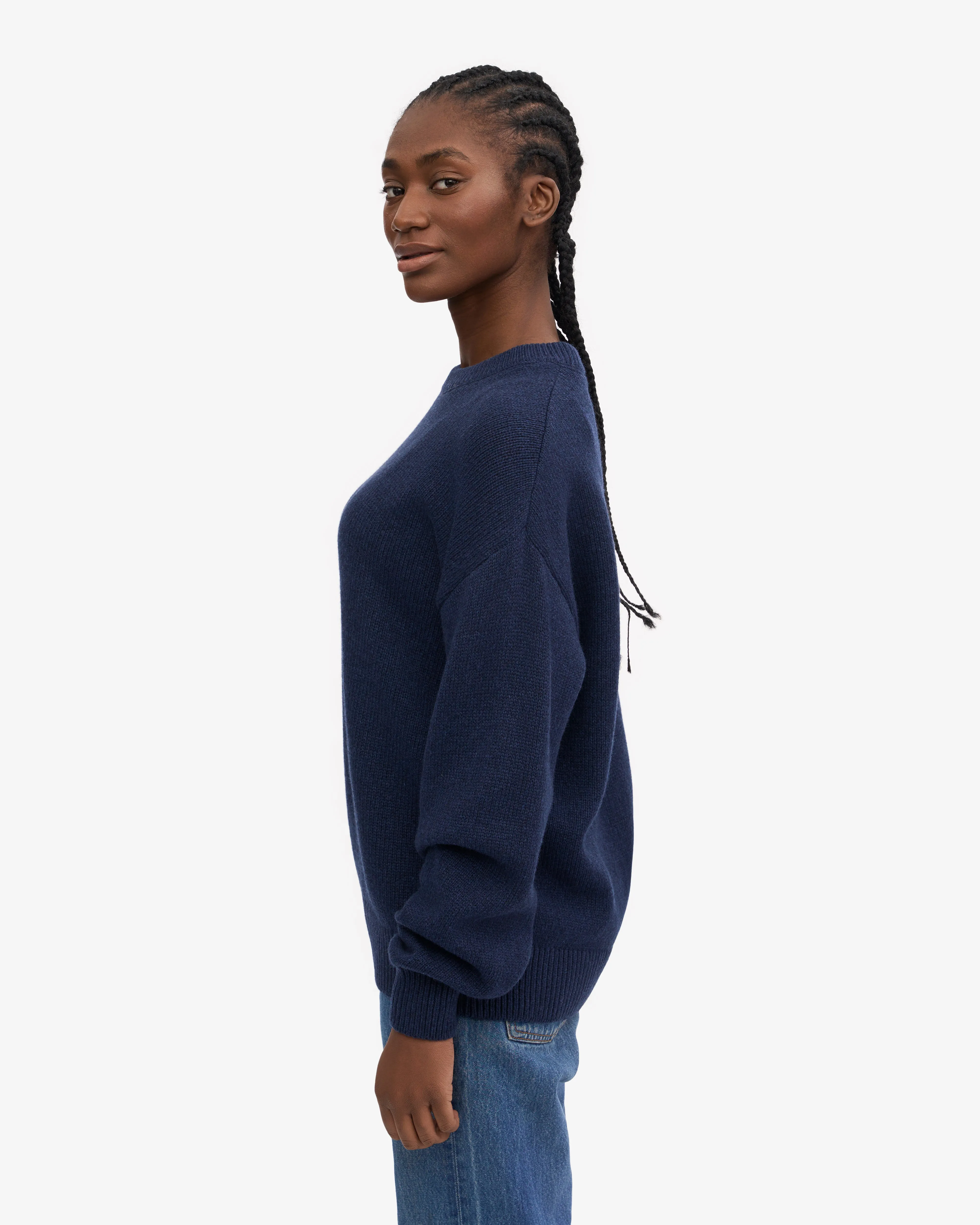Oversized Merino Wool Crew - Marine Blue sold by Colorful Standard product image thumbnail 3