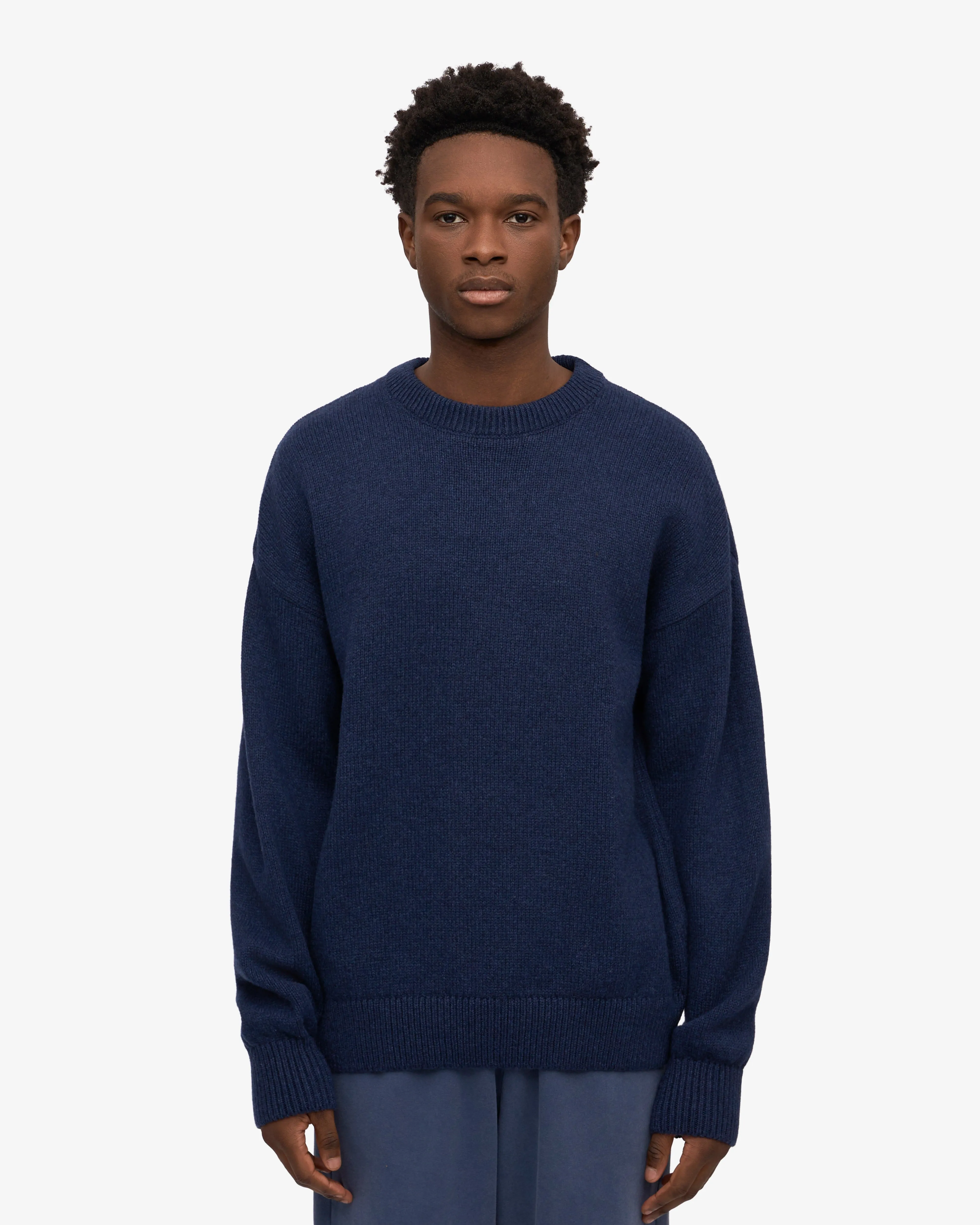 Oversized Merino Wool Crew - Marine Blue sold by Colorful Standard product image thumbnail 2