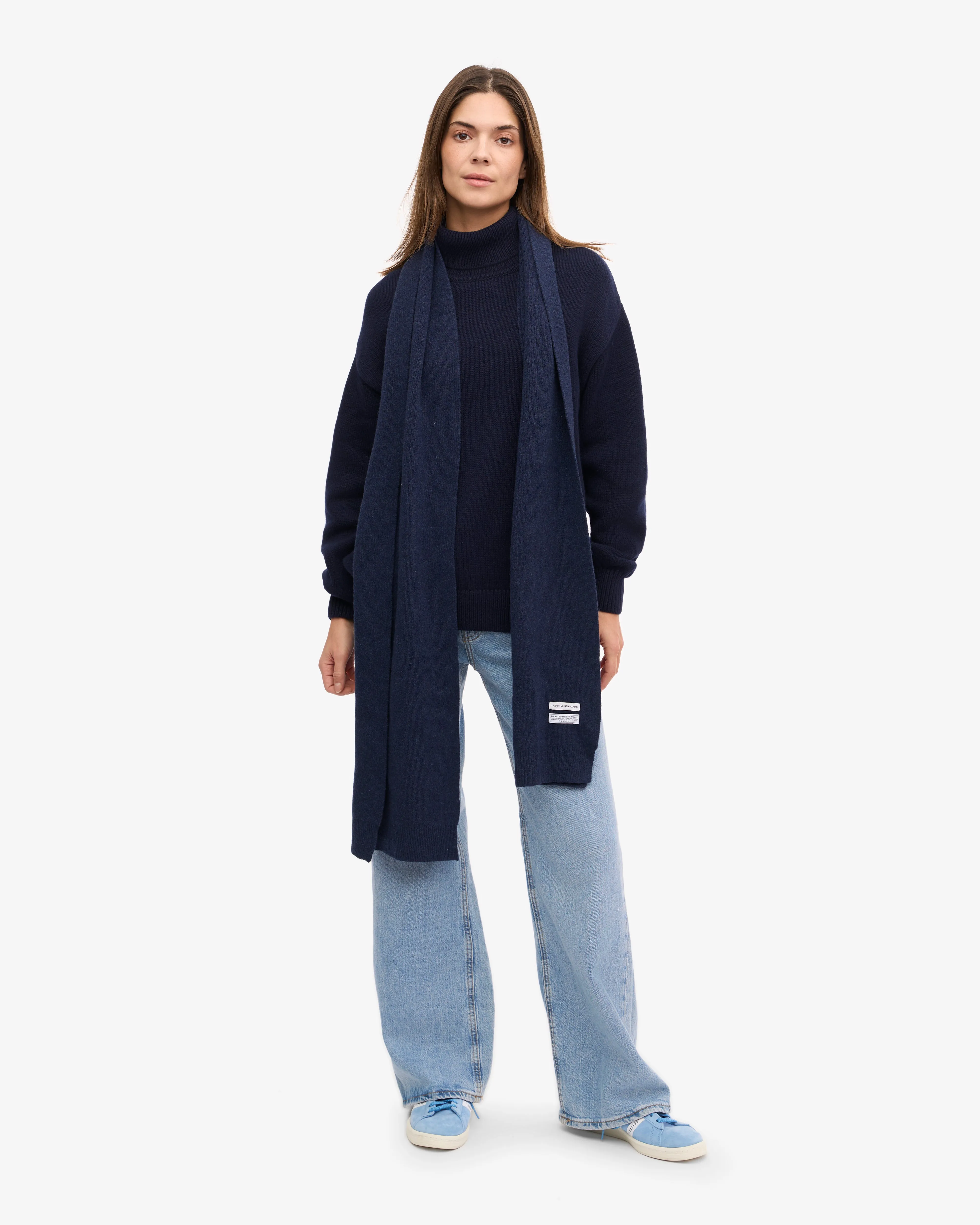 Merino Wool Scarf - Marine Blue sold by Colorful Standard product image thumbnail 3
