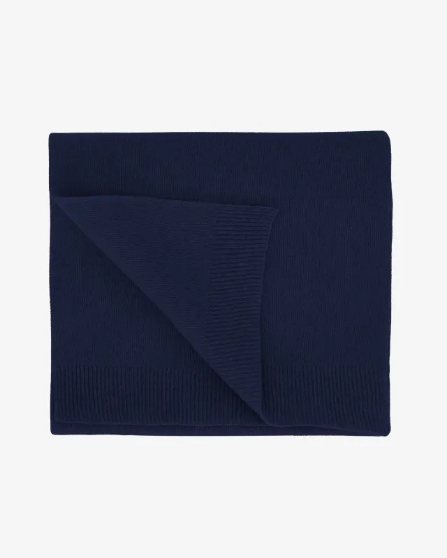Merino Wool Scarf - Marine Blue made by Colorful Standard