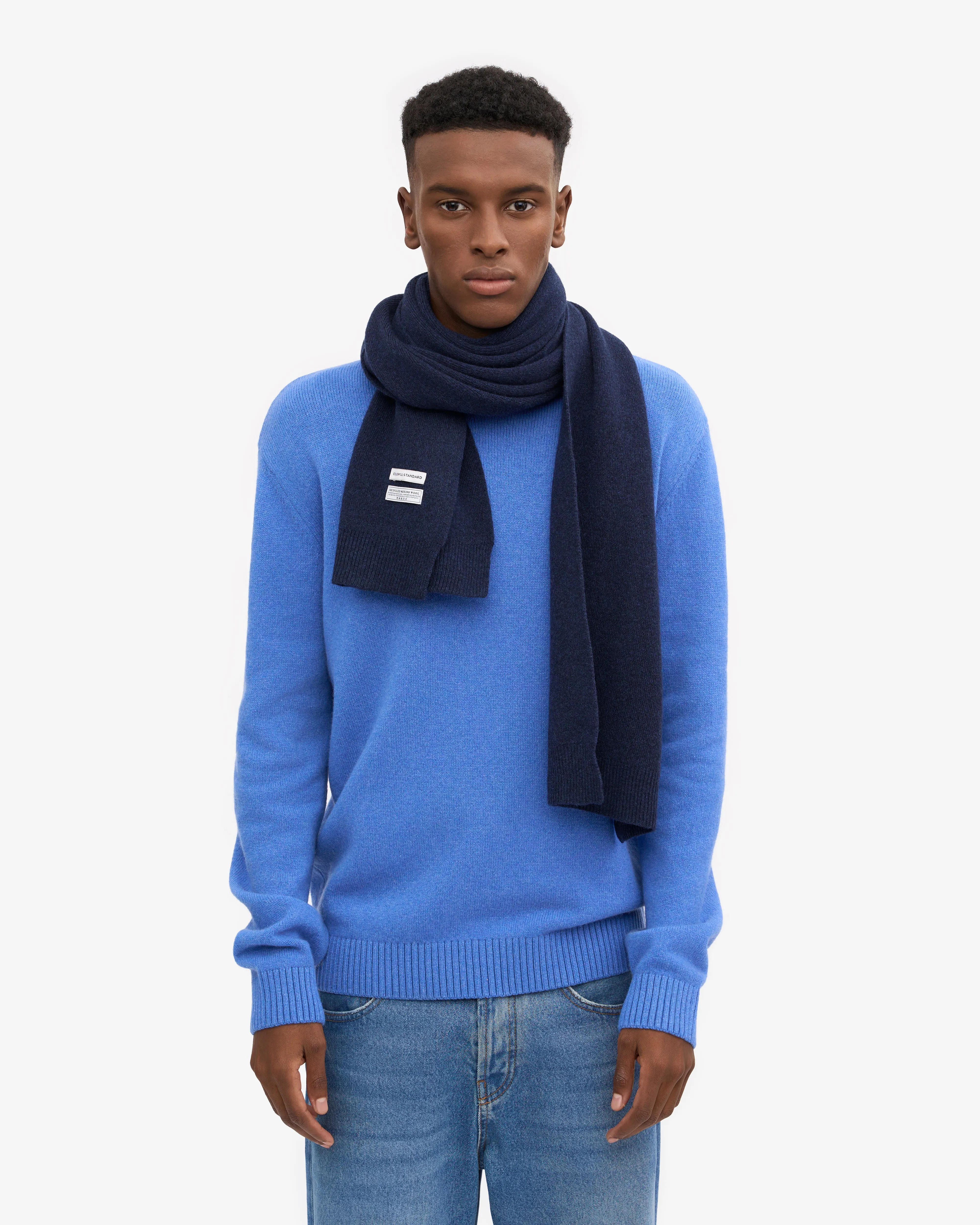 Merino Wool Scarf - Marine Blue sold by Colorful Standard product image thumbnail 2