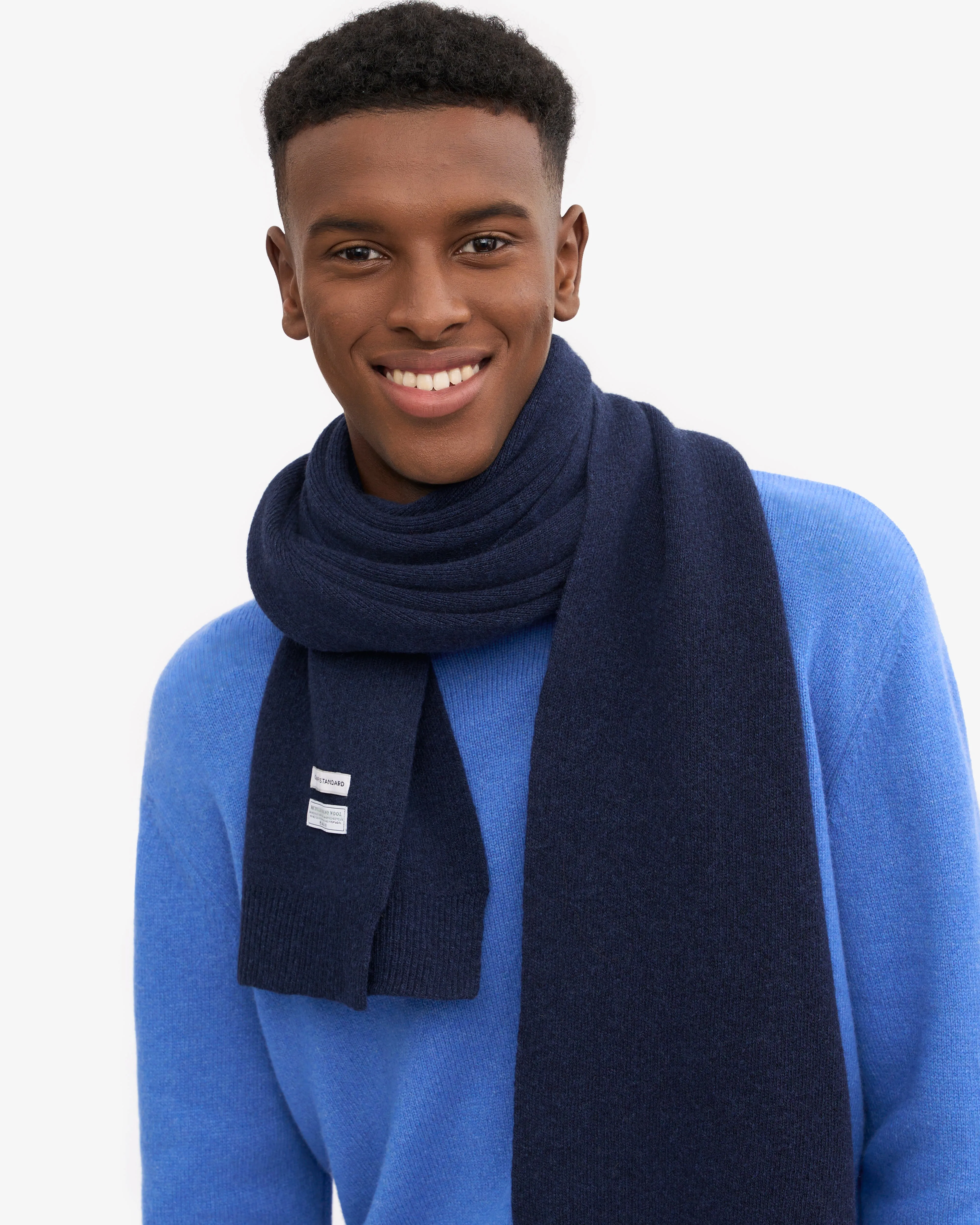 Merino Wool Scarf - Marine Blue sold by Colorful Standard product image thumbnail 4