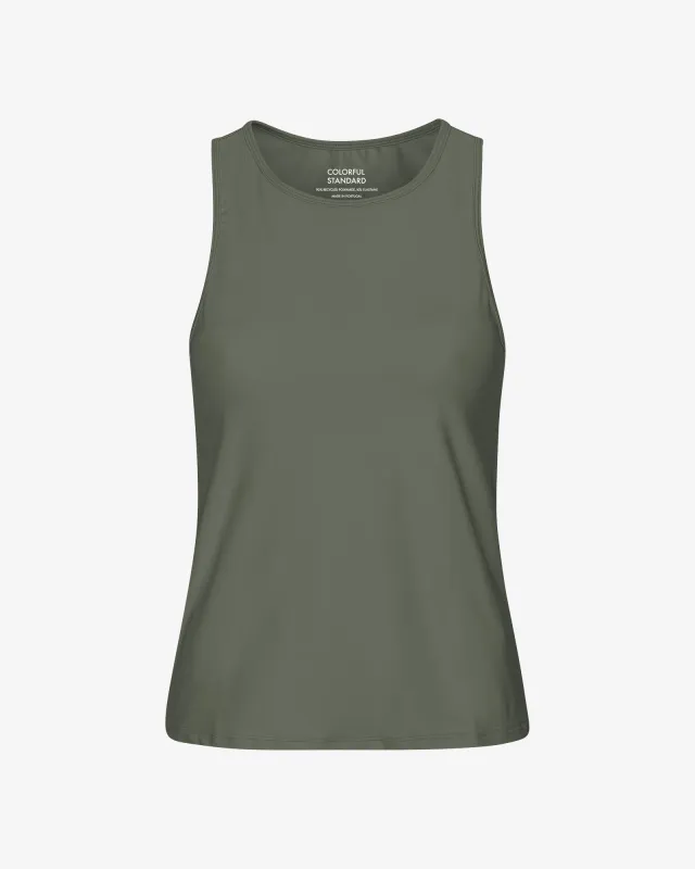 Active Tank Top - Dusty Olive sold by Colorful Standard