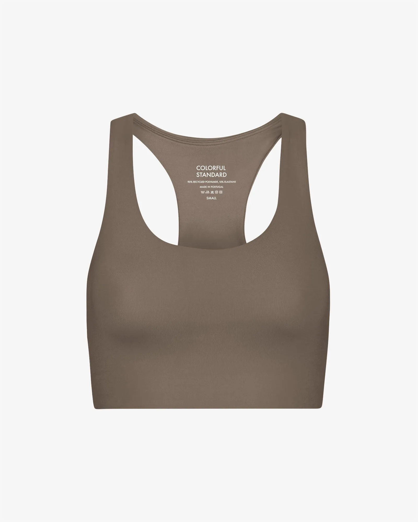 Active Cropped Bra - Warm Taupe sold by Colorful Standard