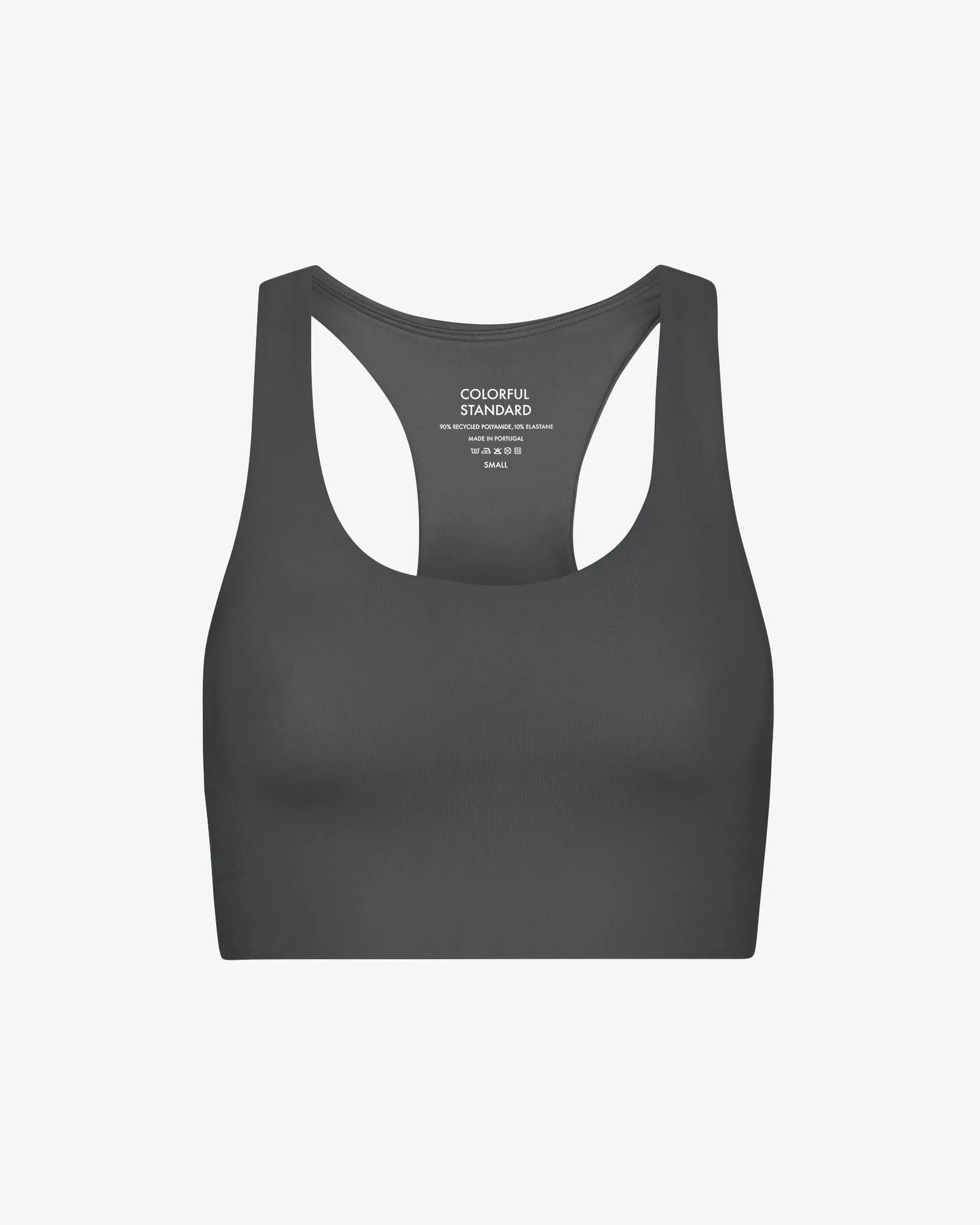 Active Cropped Bra - Lava Grey sold by Colorful Standard