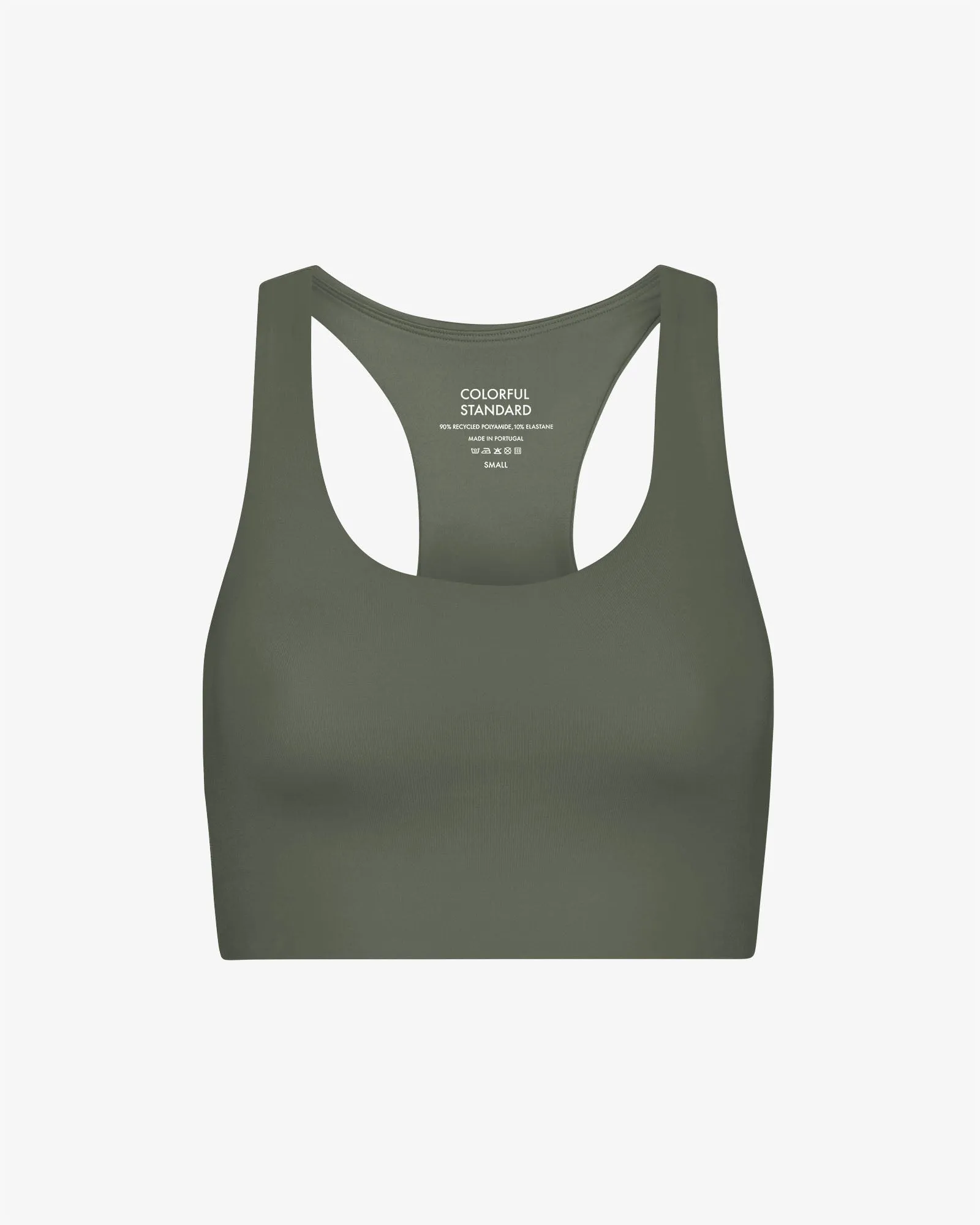 Active Cropped Bra - Dusty Olive sold by Colorful Standard
