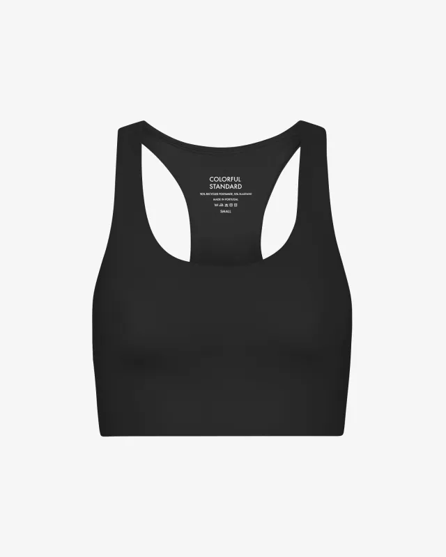 Active Cropped Bra - Deep Black sold by Colorful Standard