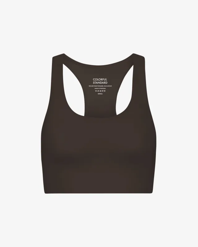 Active Cropped Bra - Coffee Brown sold by Colorful Standard