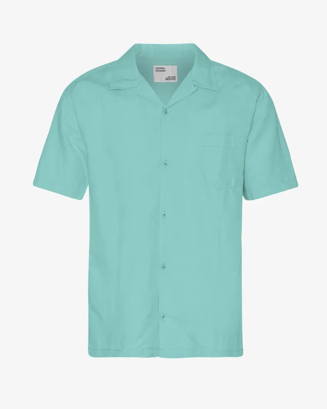 Linen Short Sleeved Shirt - Teal Blue sold by Colorful Standard