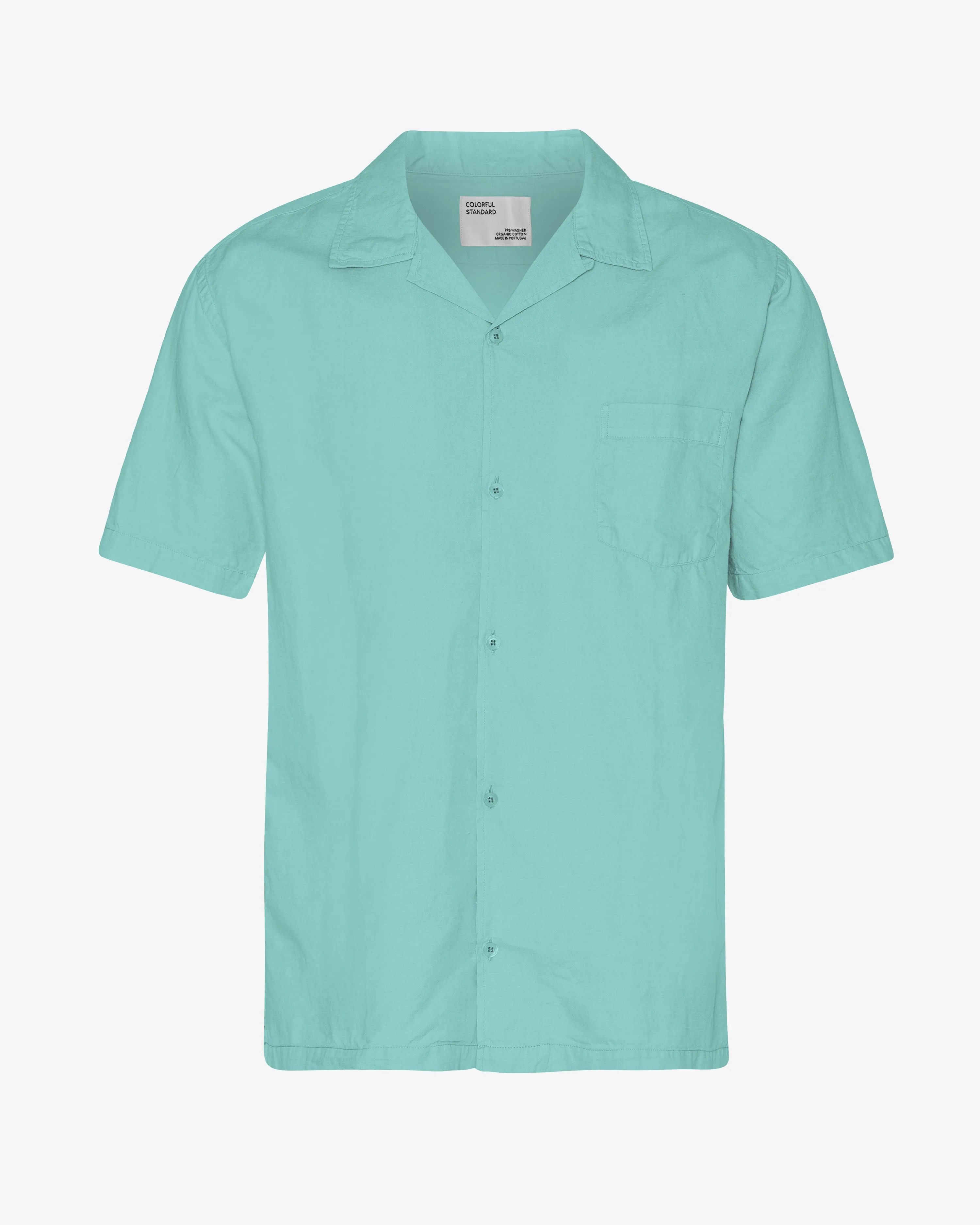 Linen Short Sleeved Shirt - Teal Blue sold by Colorful Standard