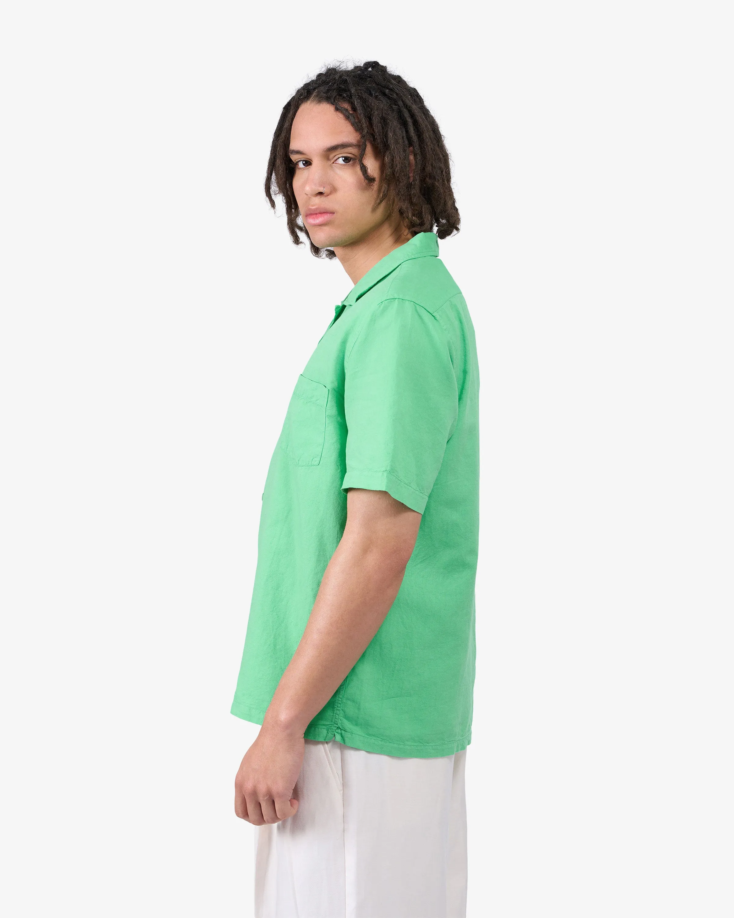 Linen Short Sleeved Shirt - Spring Green sold by Colorful Standard product image thumbnail 4