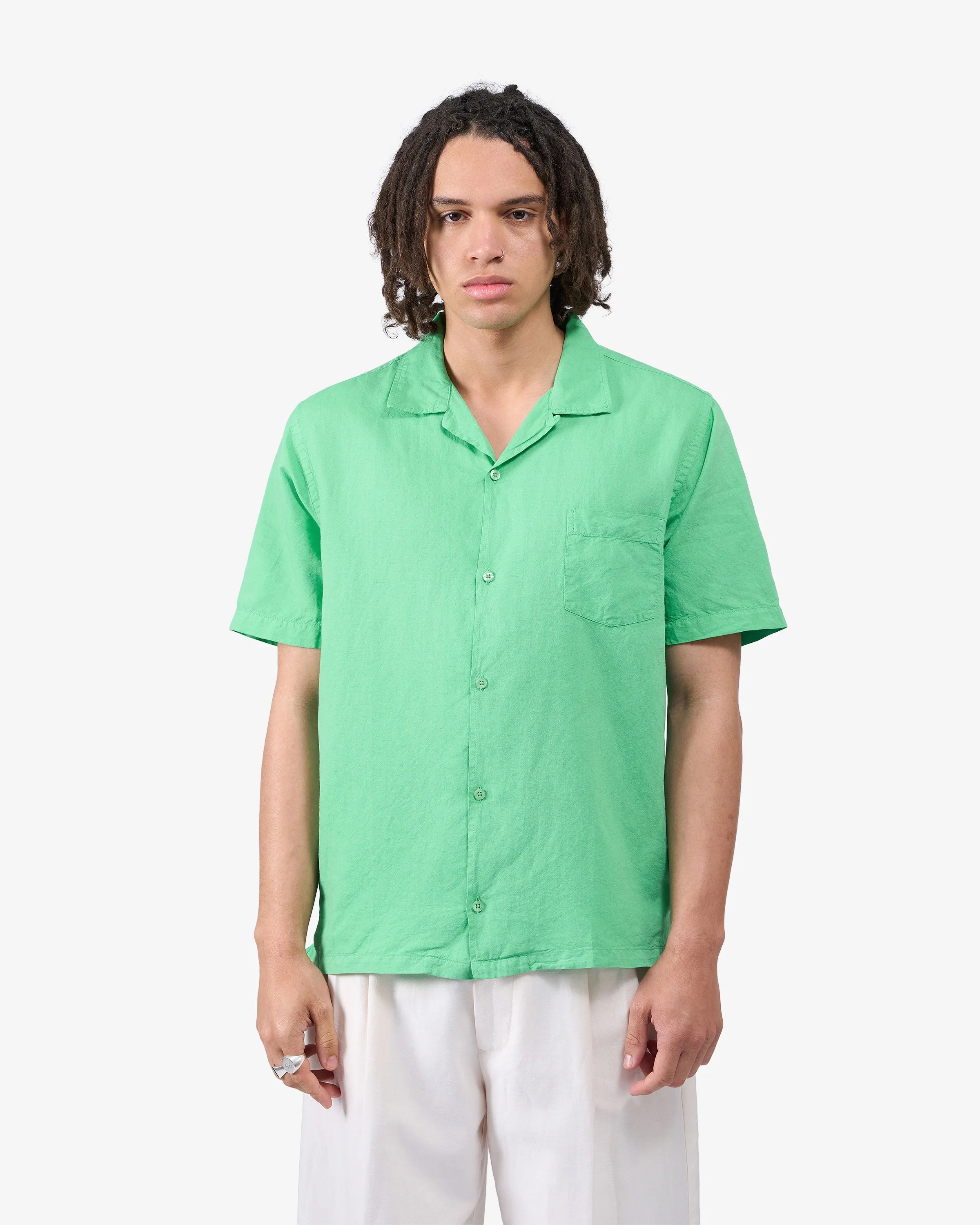 Linen Short Sleeved Shirt - Spring Green sold by Colorful Standard product image thumbnail 2