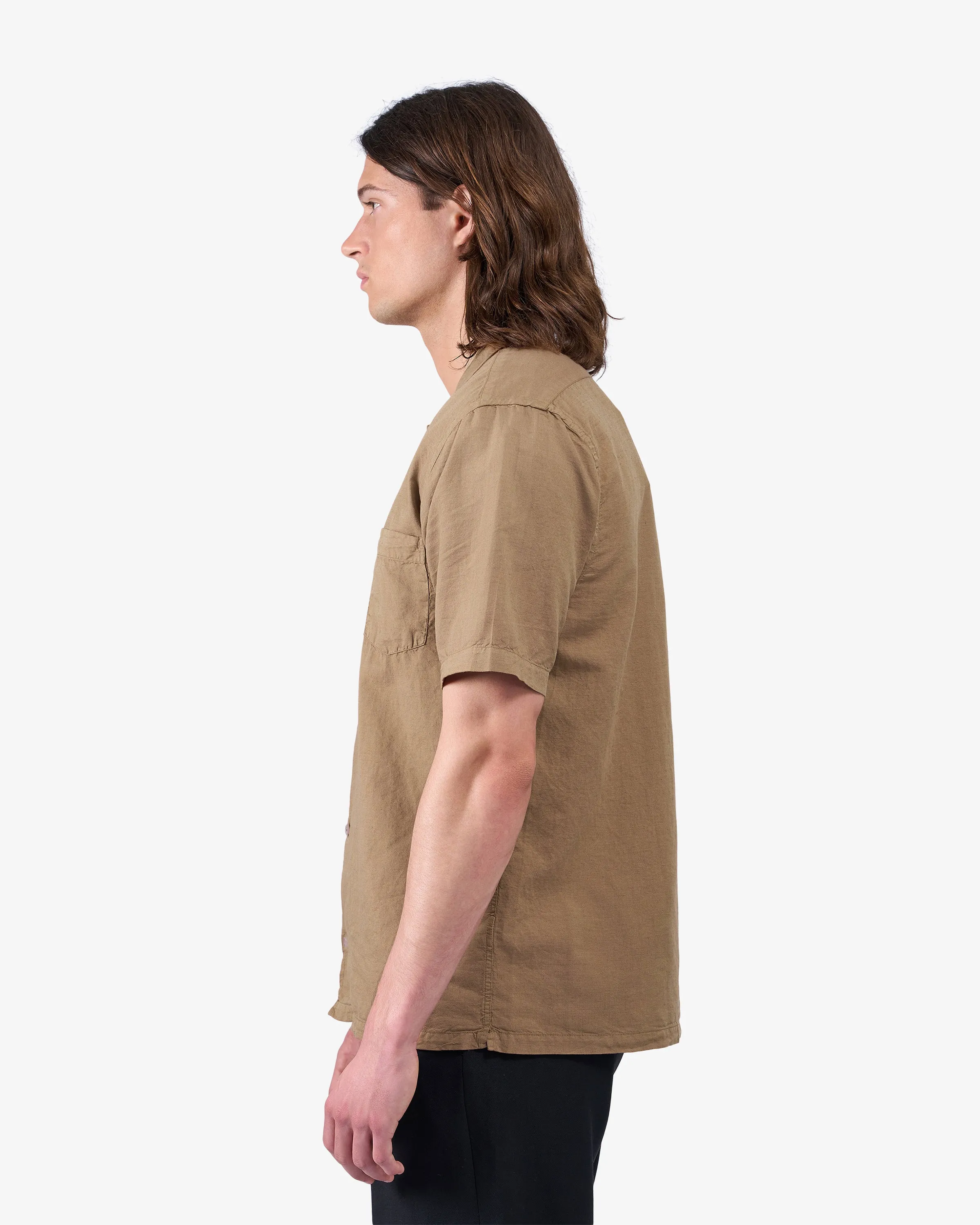 Linen Short Sleeved Shirt - Sahara Camel sold by Colorful Standard product image thumbnail 4
