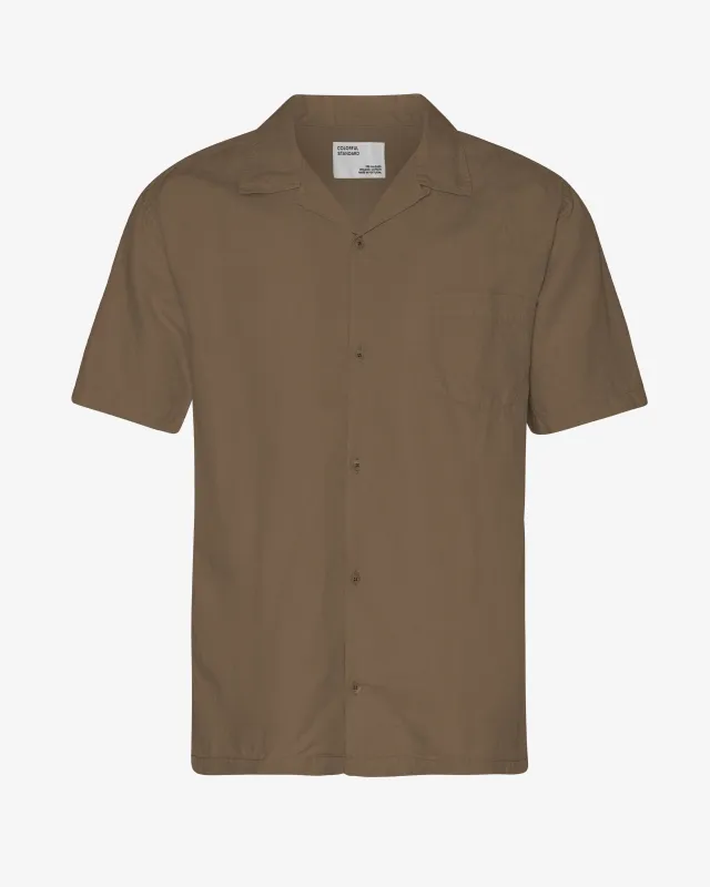 Linen Short Sleeved Shirt - Sahara Camel sold by Colorful Standard
