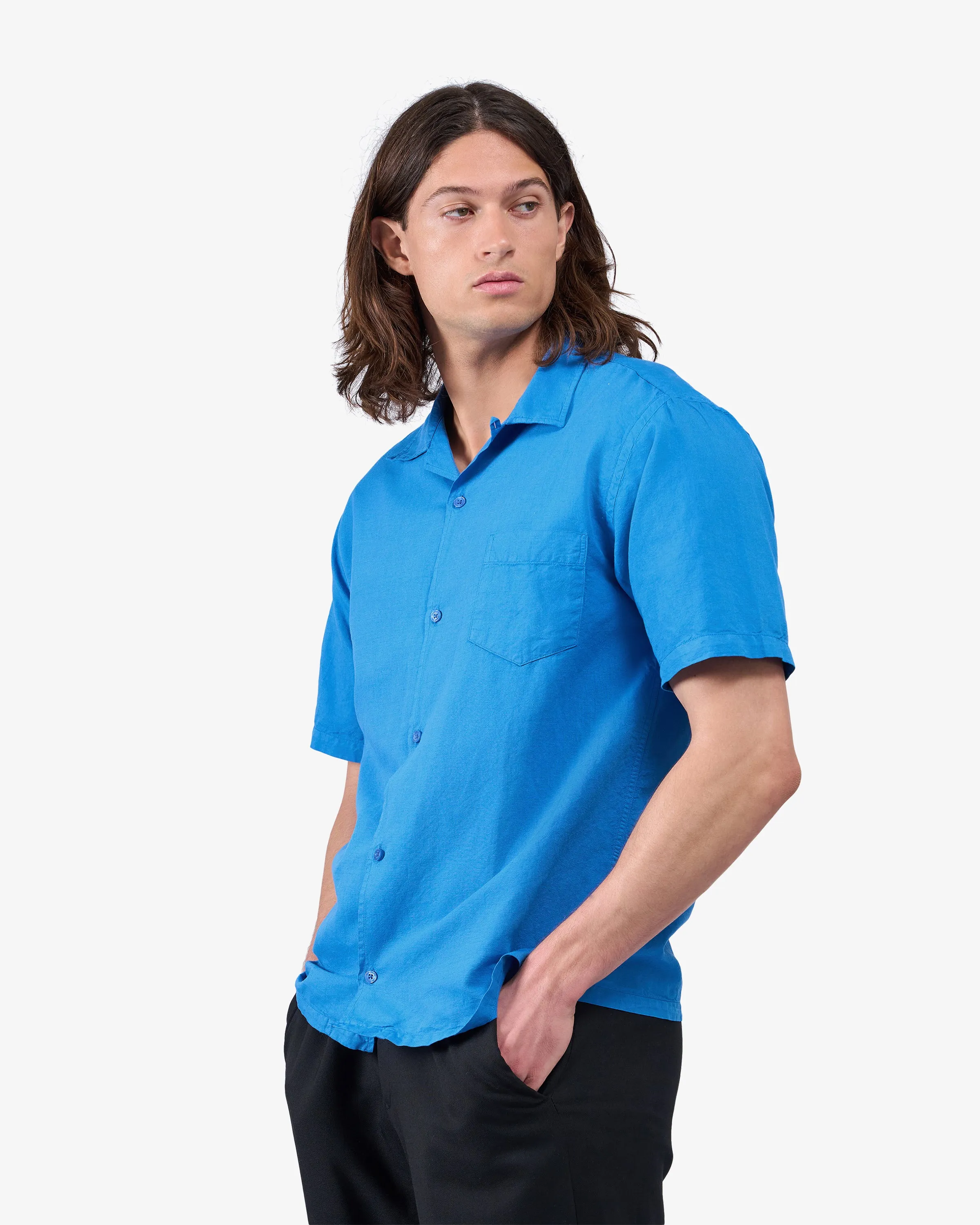 Linen Short Sleeved Shirt - Purple Haze sold by Colorful Standard product image thumbnail 5