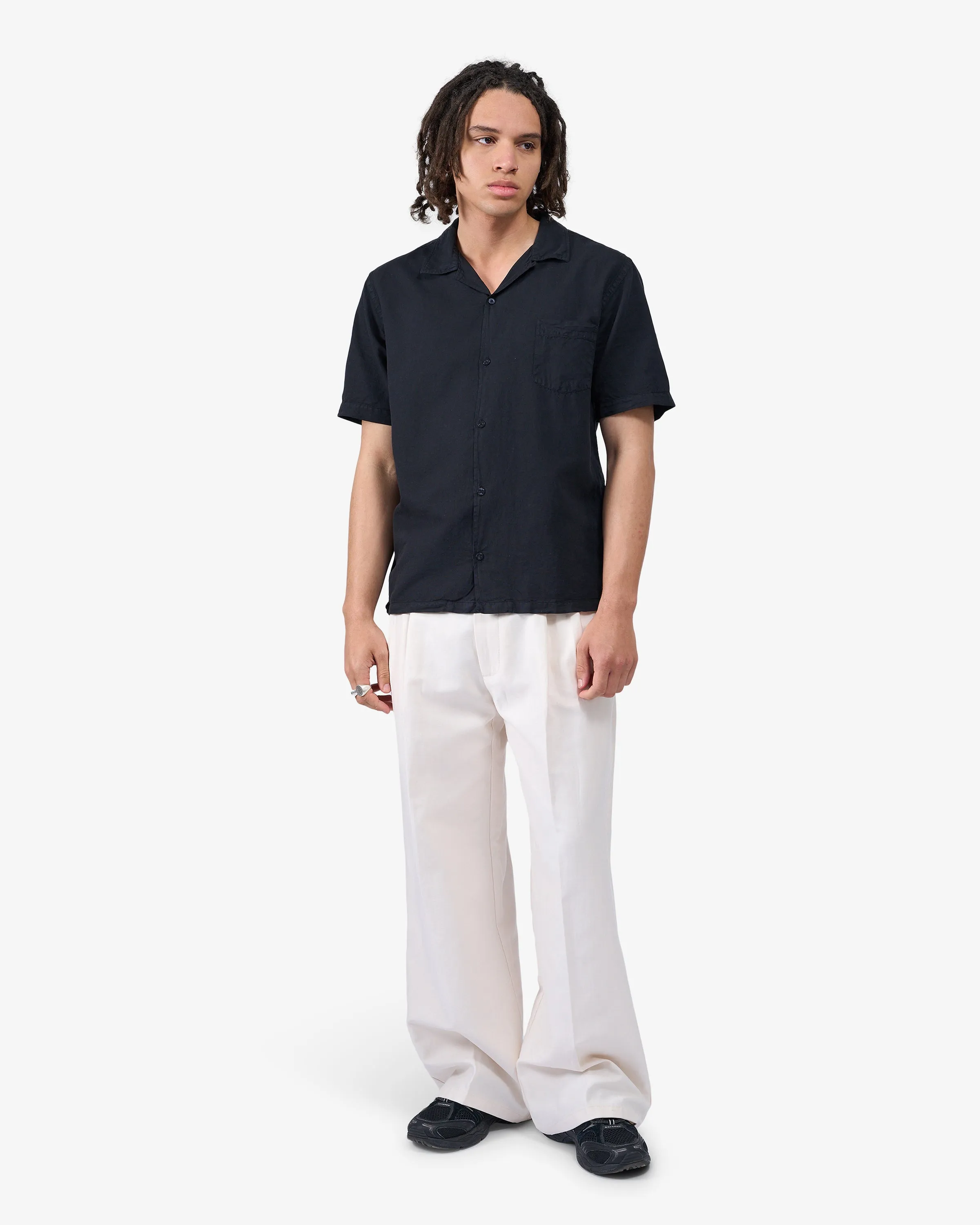 Linen Short Sleeved Shirt - Oyster Grey sold by Colorful Standard product image thumbnail 5