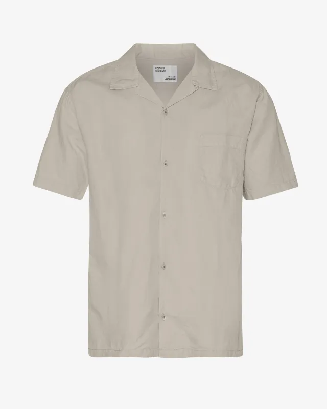 Linen Short Sleeved Shirt - Oyster Grey sold by Colorful Standard