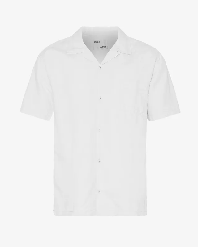 Linen Short Sleeved Shirt - Optical White sold by Colorful Standard