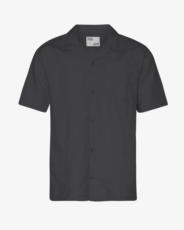 Linen Short Sleeved Shirt - Lava Grey sold by Colorful Standard