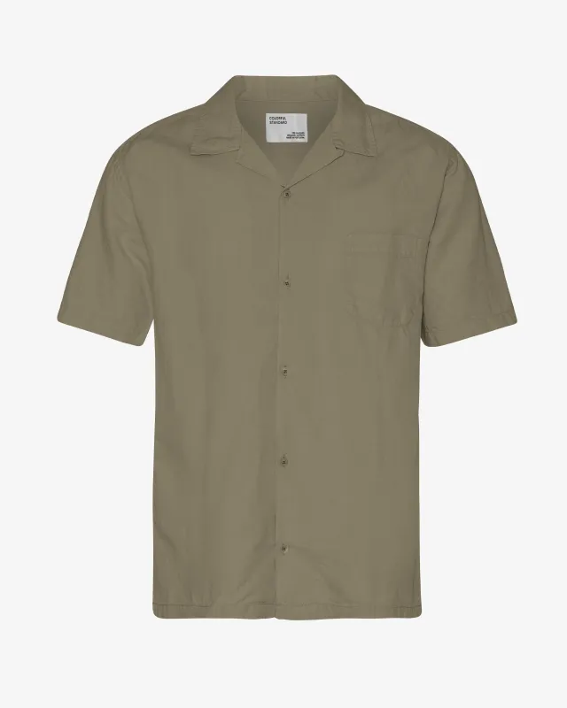 Linen Short Sleeved Shirt - Dusty Olive sold by Colorful Standard
