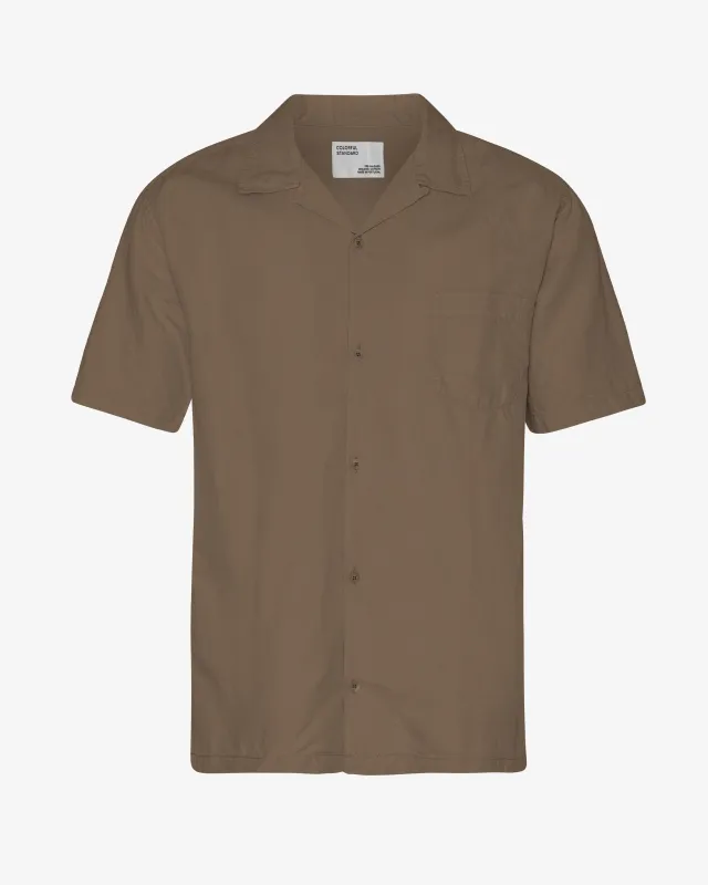 Linen Short Sleeved Shirt - Cedar Brown sold by Colorful Standard