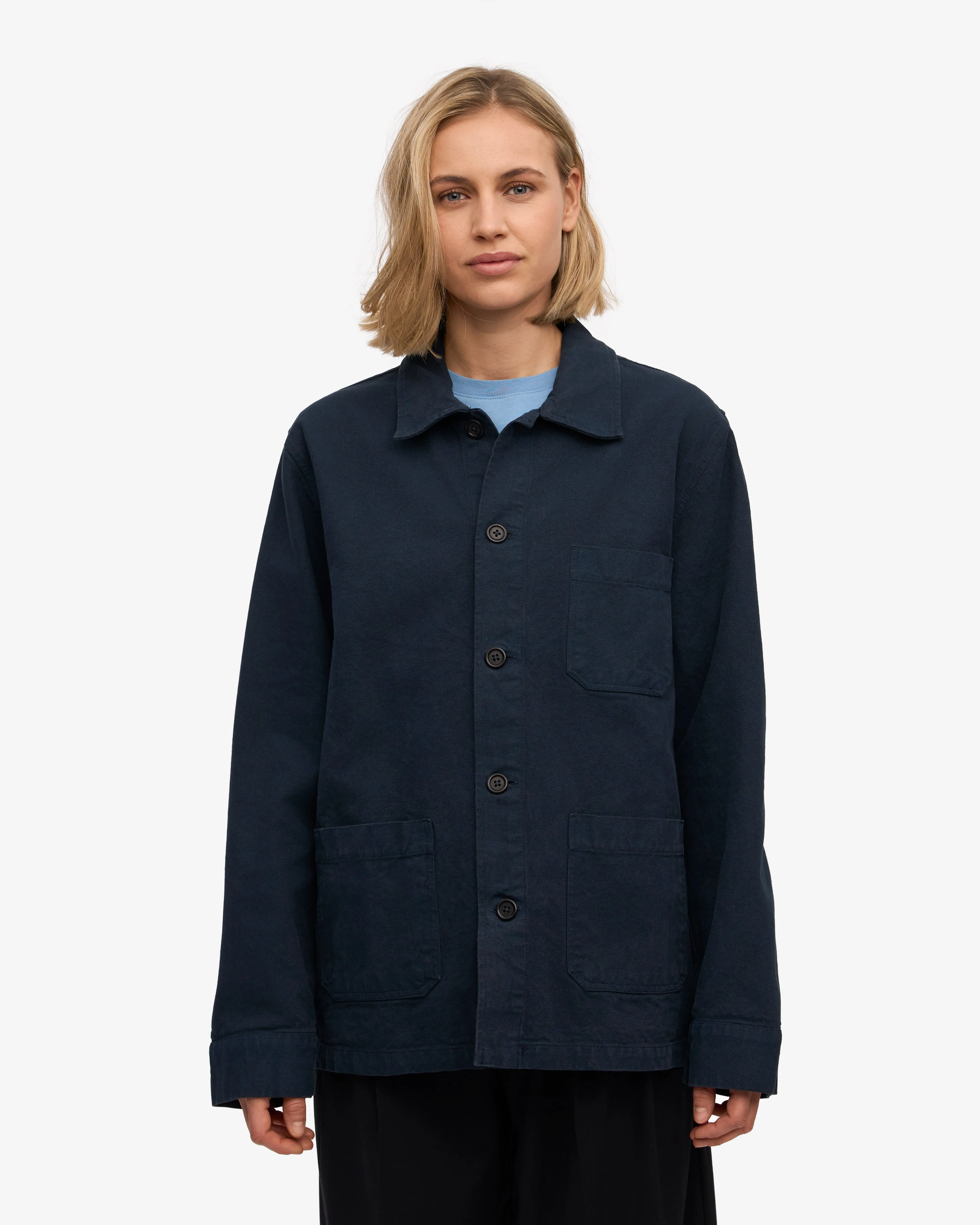 Organic Workwear Jacket - Navy Blue sold by Colorful Standard product image thumbnail 2