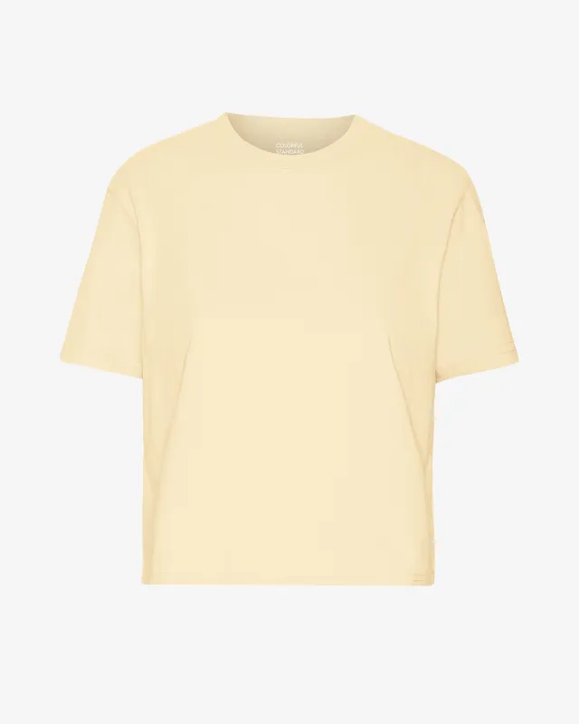 Organic Boxy Crop Tee - Soft Yellow sold by Colorful Standard