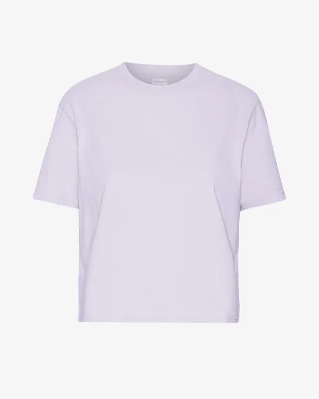 Organic Boxy Crop Tee - Soft Lavender sold by Colorful Standard