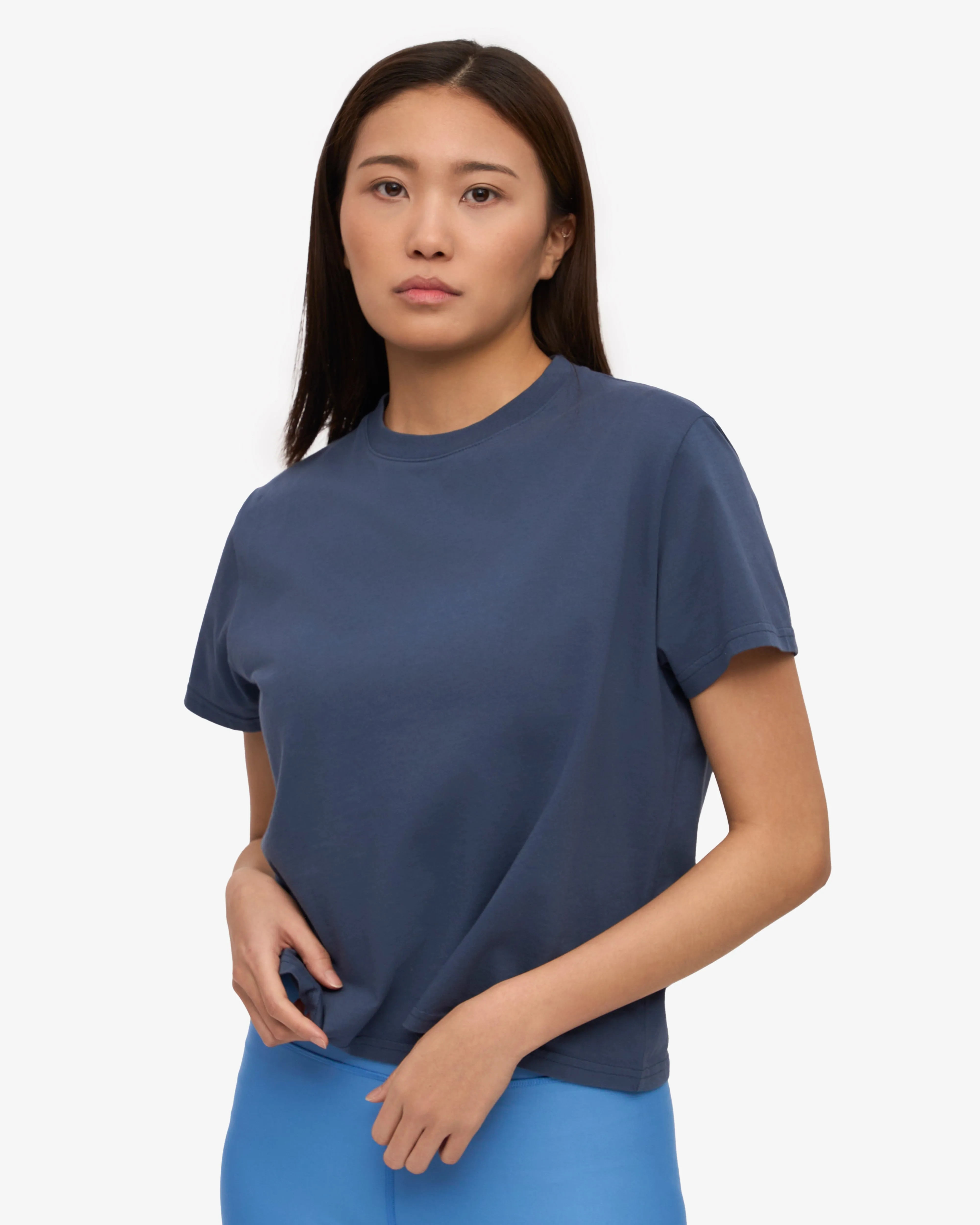 Organic Boxy Crop Tee - Petrol Blue sold by Colorful Standard product image thumbnail 5