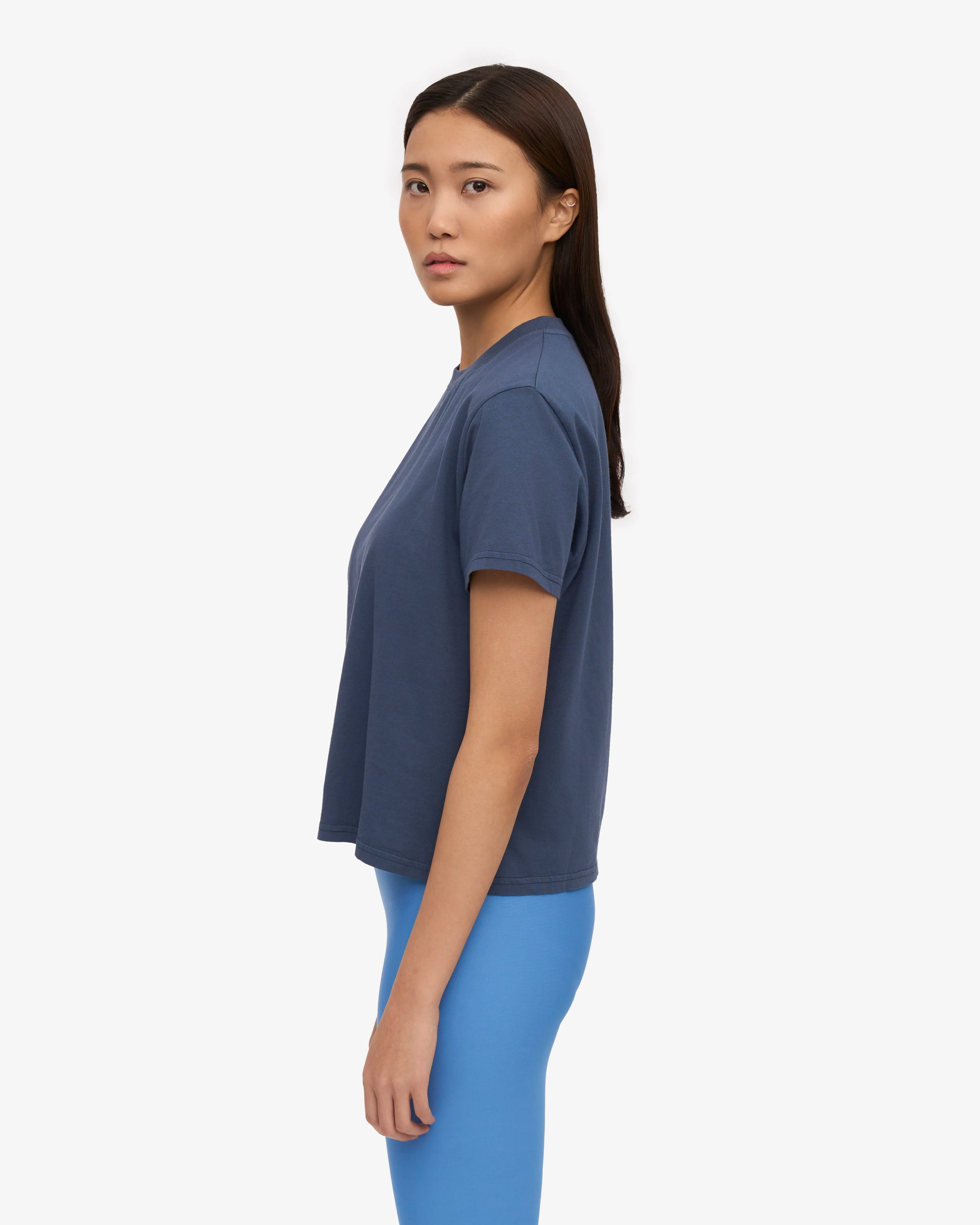 Organic Boxy Crop Tee - Petrol Blue sold by Colorful Standard product image thumbnail 3