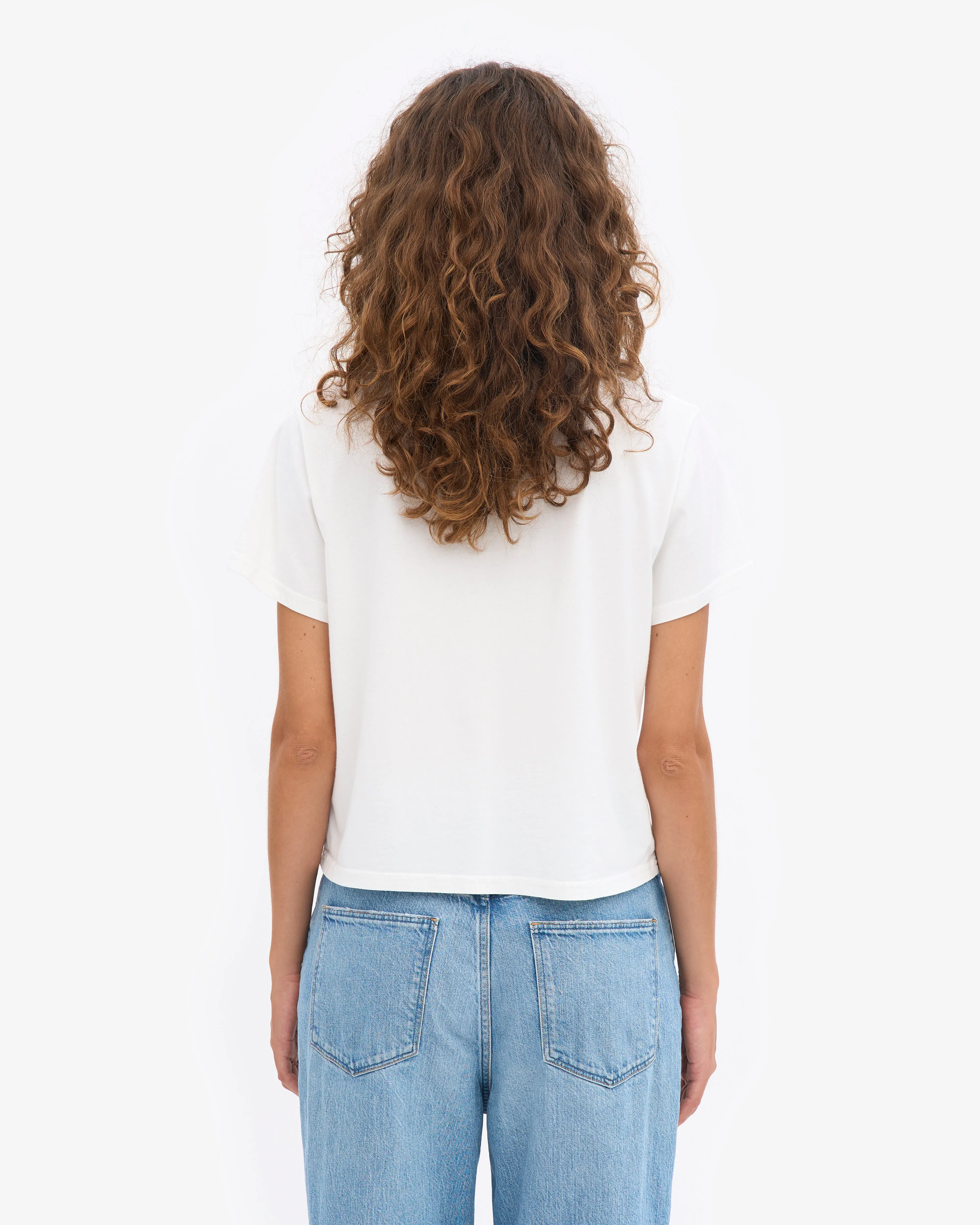 Organic Boxy Crop Tee - Optical White sold by Colorful Standard product image thumbnail 4