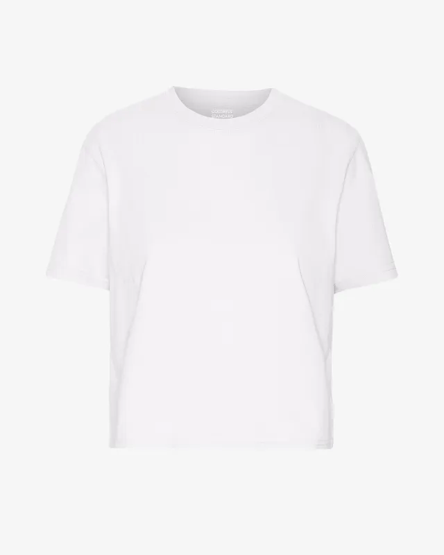 Organic Boxy Crop Tee - Optical White sold by Colorful Standard