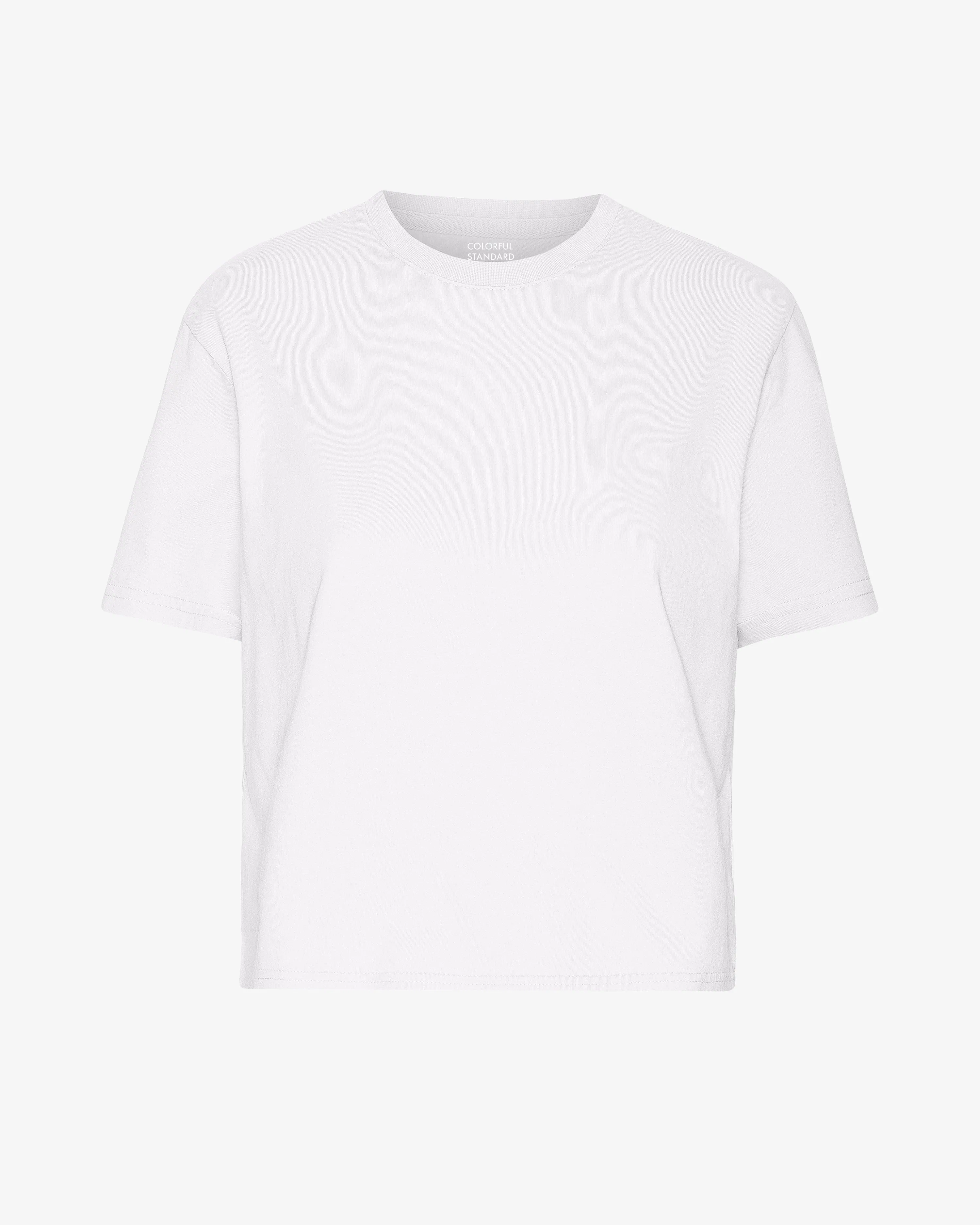 Organic Boxy Crop Tee - Optical White sold by Colorful Standard