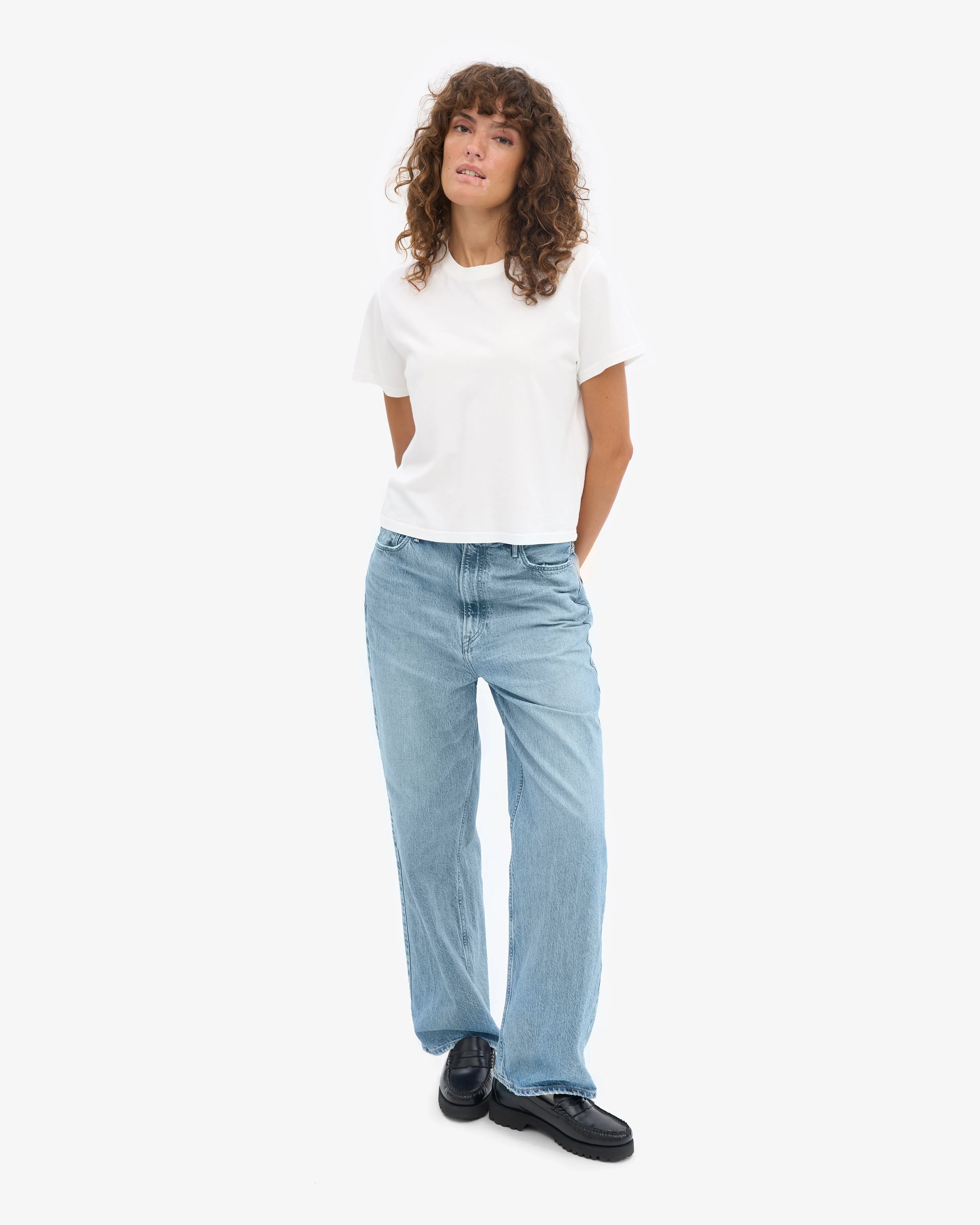 Organic Boxy Crop Tee - Optical White sold by Colorful Standard product image thumbnail 5