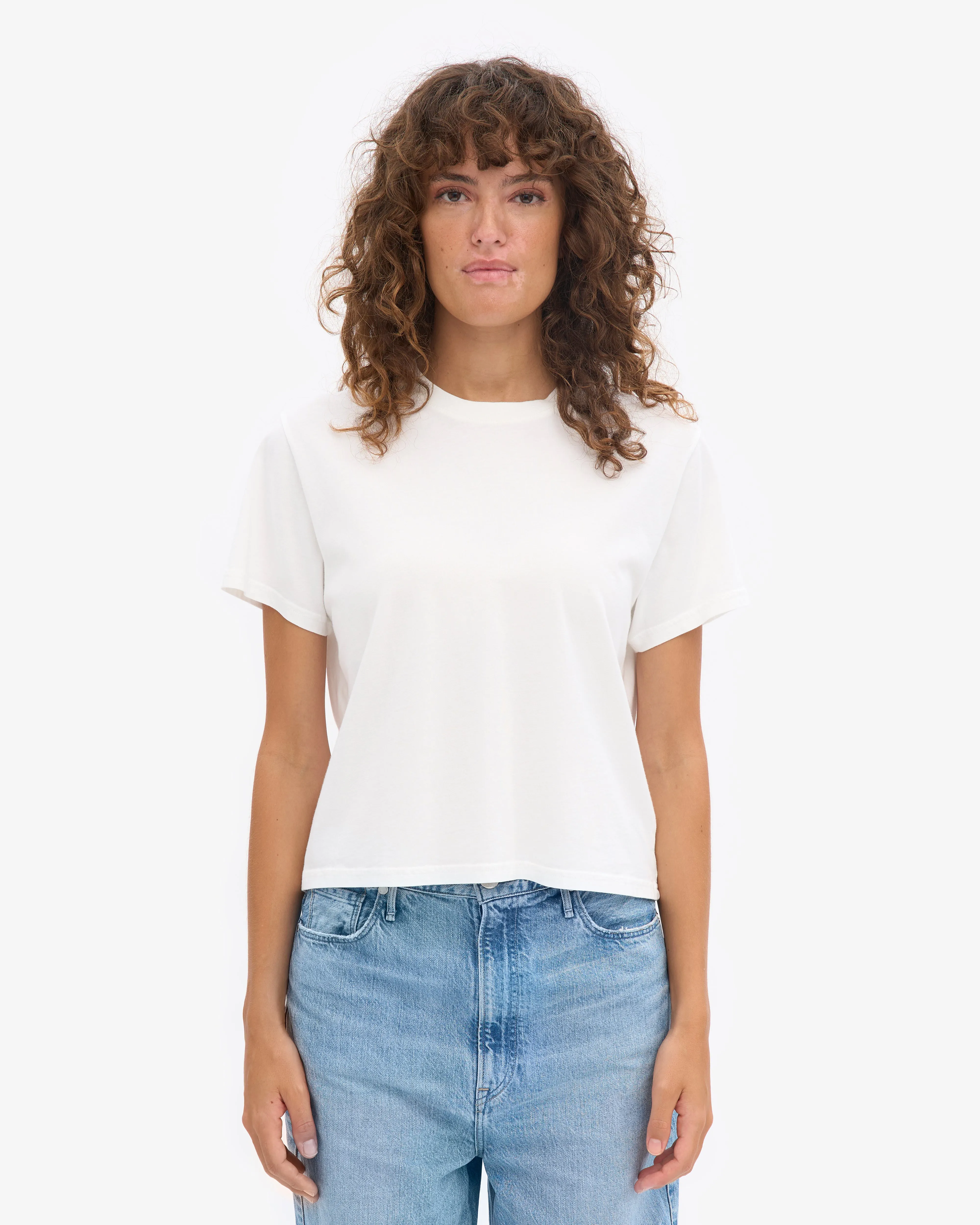 Organic Boxy Crop Tee - Optical White sold by Colorful Standard product image thumbnail 2