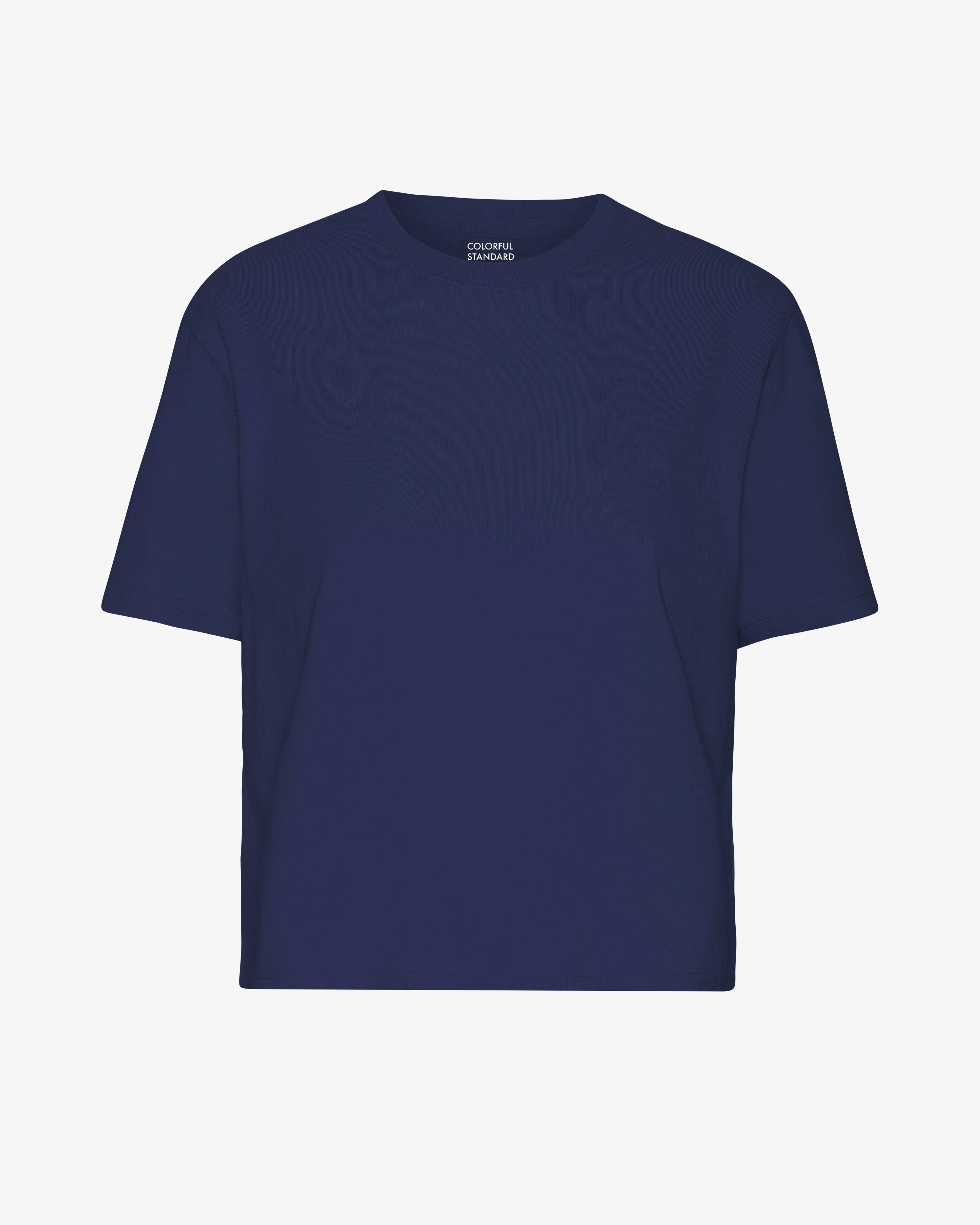 Organic Boxy Crop Tee - Marine Blue sold by Colorful Standard