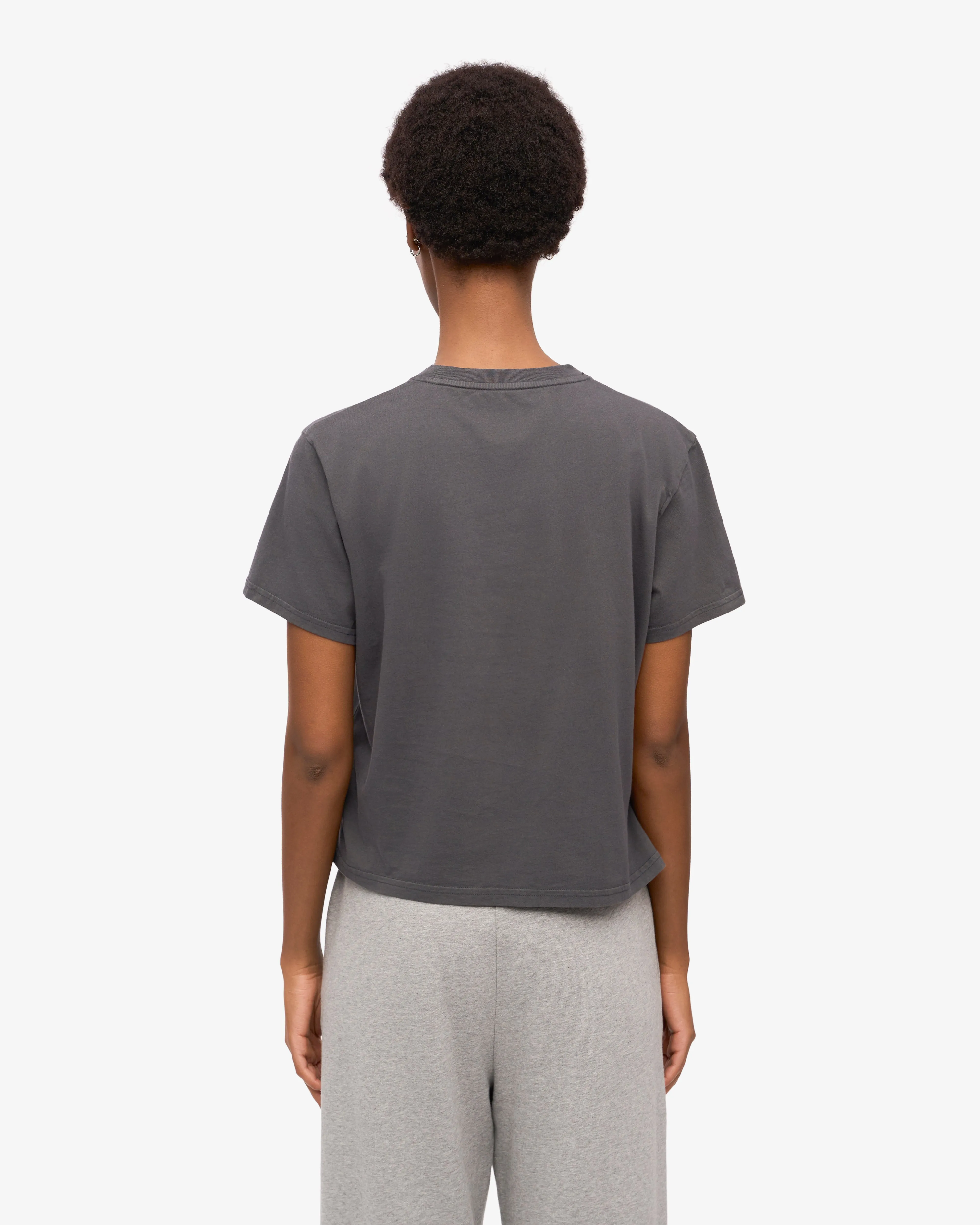 Organic Boxy Crop Tee - Lava Grey sold by Colorful Standard product image thumbnail 4