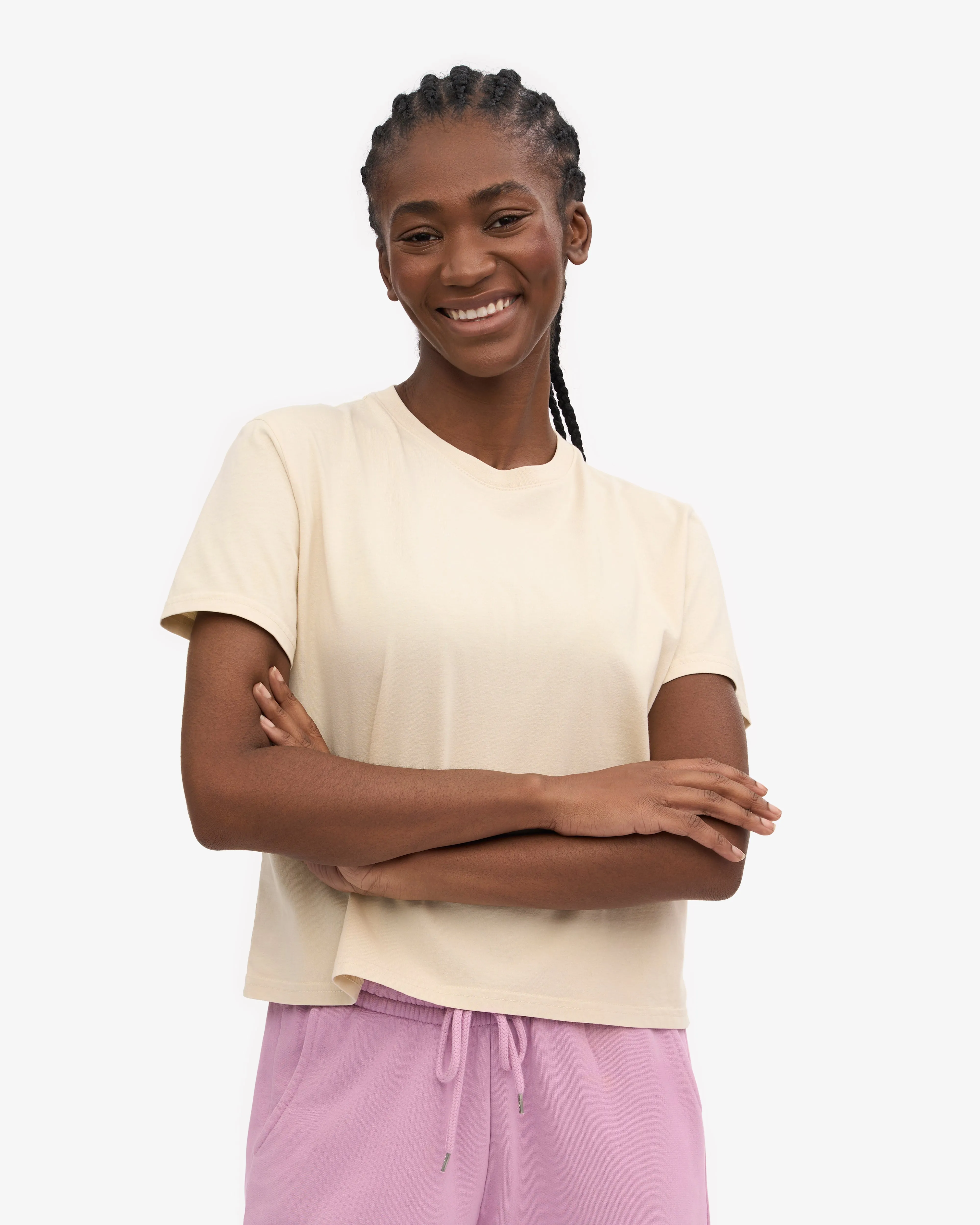 Organic Boxy Crop Tee - Ivory White sold by Colorful Standard product image thumbnail 2