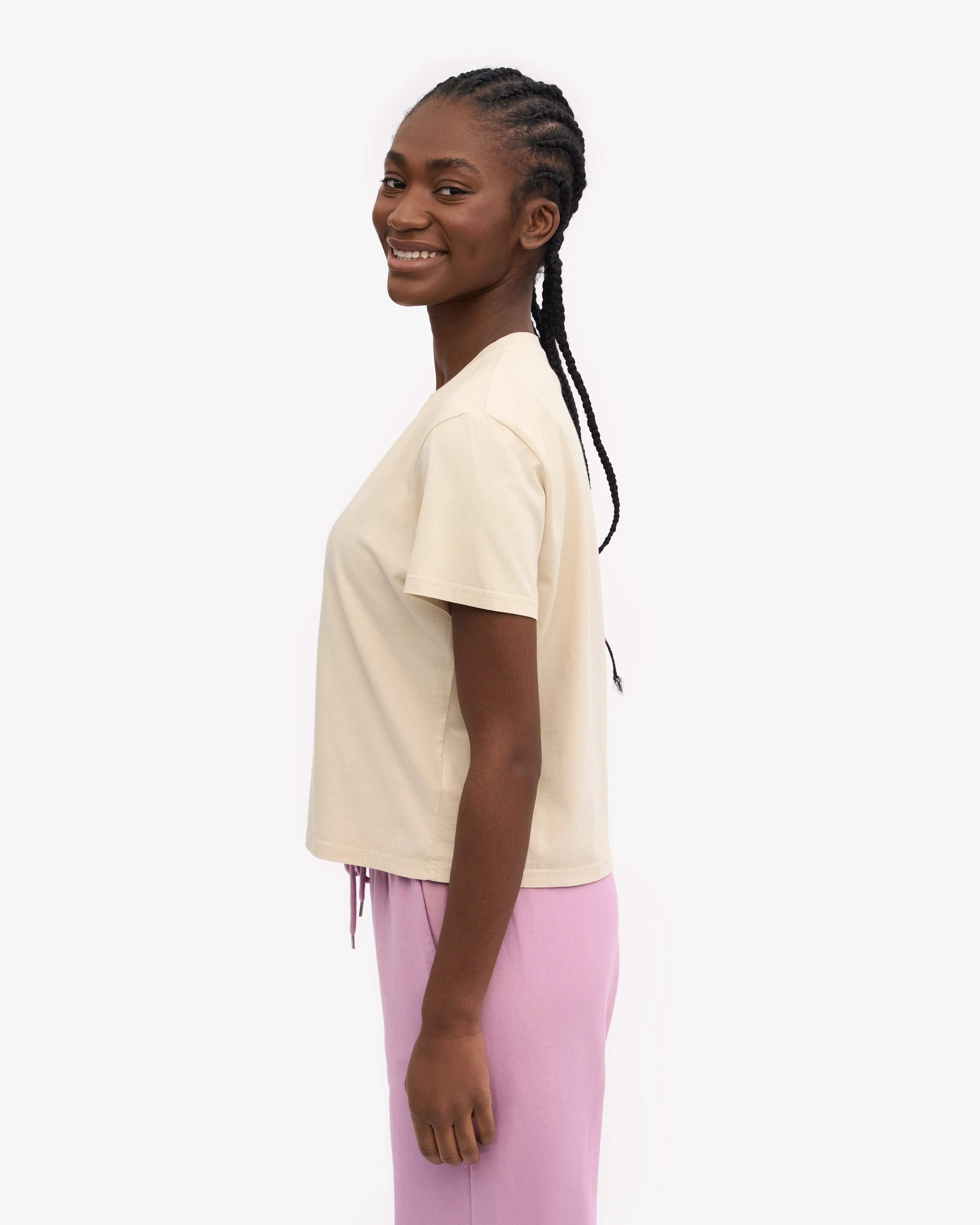 Organic Boxy Crop Tee - Ivory White sold by Colorful Standard product image thumbnail 3