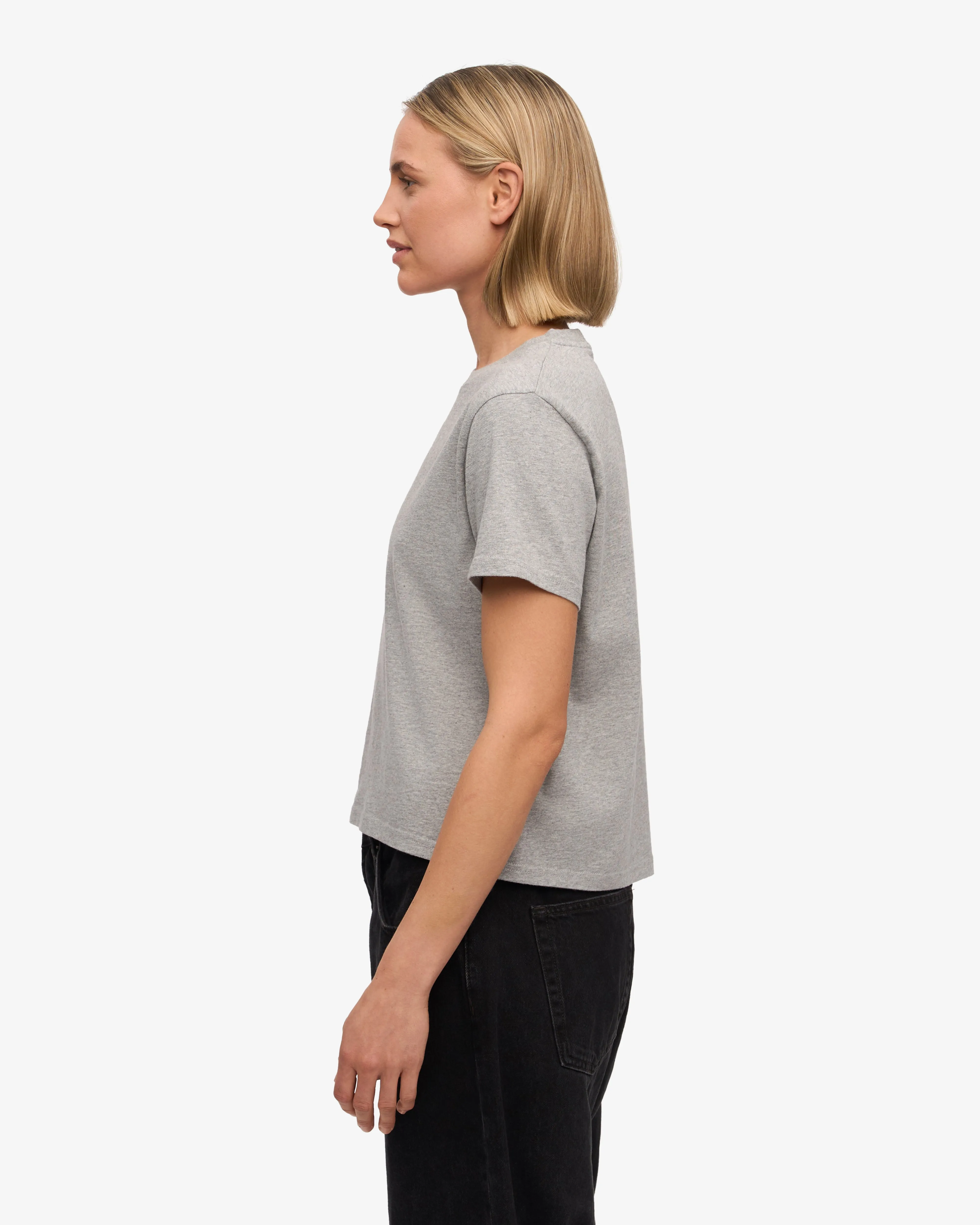 Organic Boxy Crop Tee - Heather Grey sold by Colorful Standard product image thumbnail 3