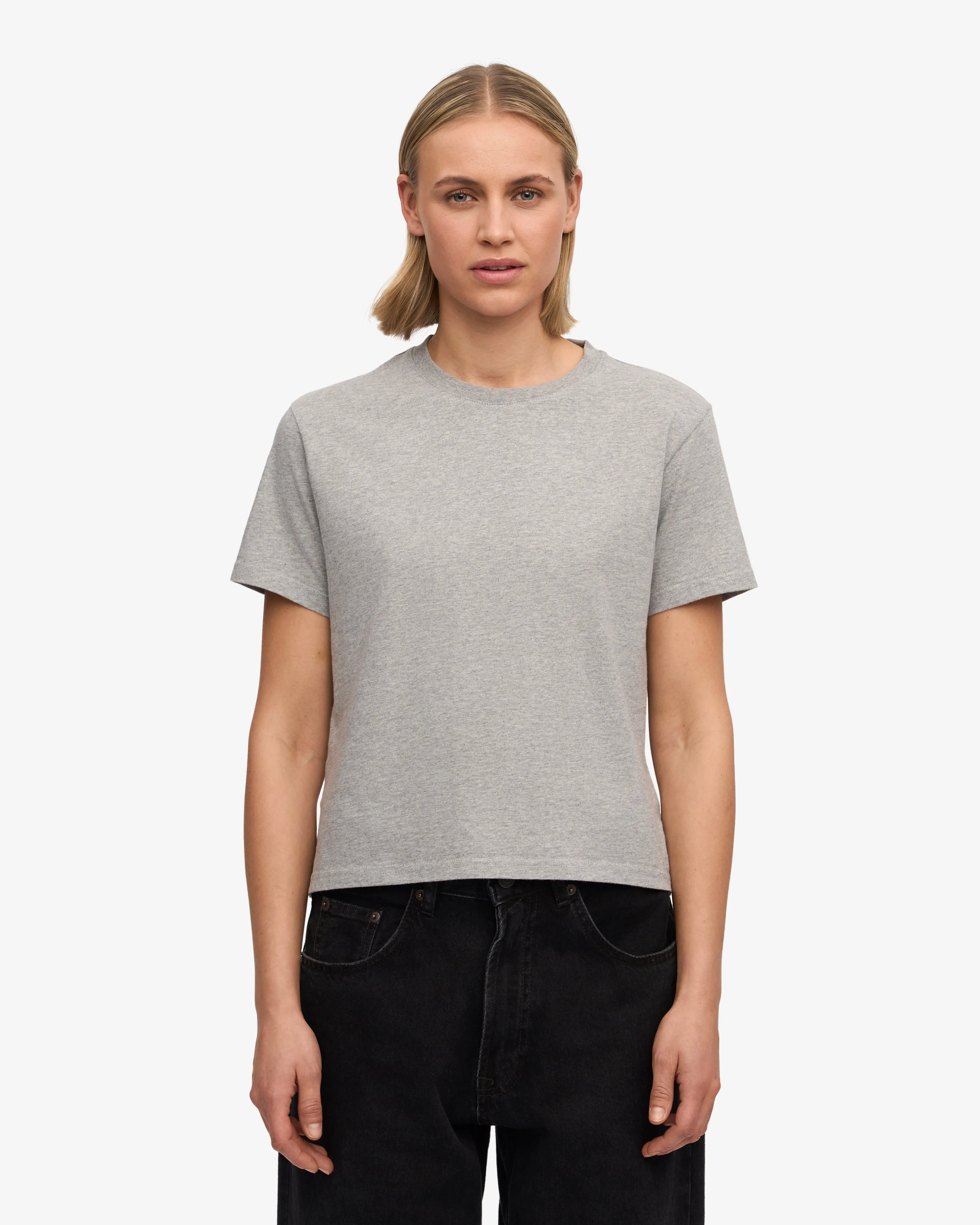 Organic Boxy Crop Tee - Heather Grey sold by Colorful Standard product image thumbnail 2