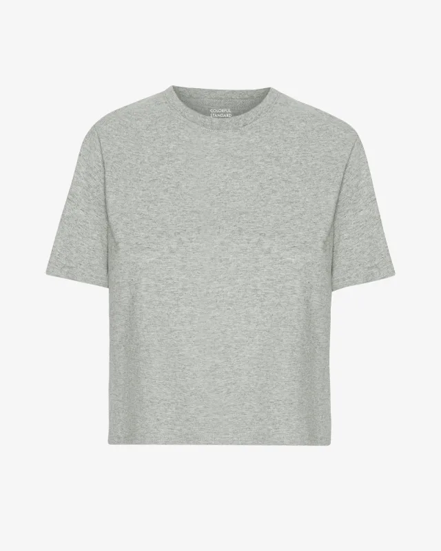 Organic Boxy Crop Tee - Heather Grey sold by Colorful Standard