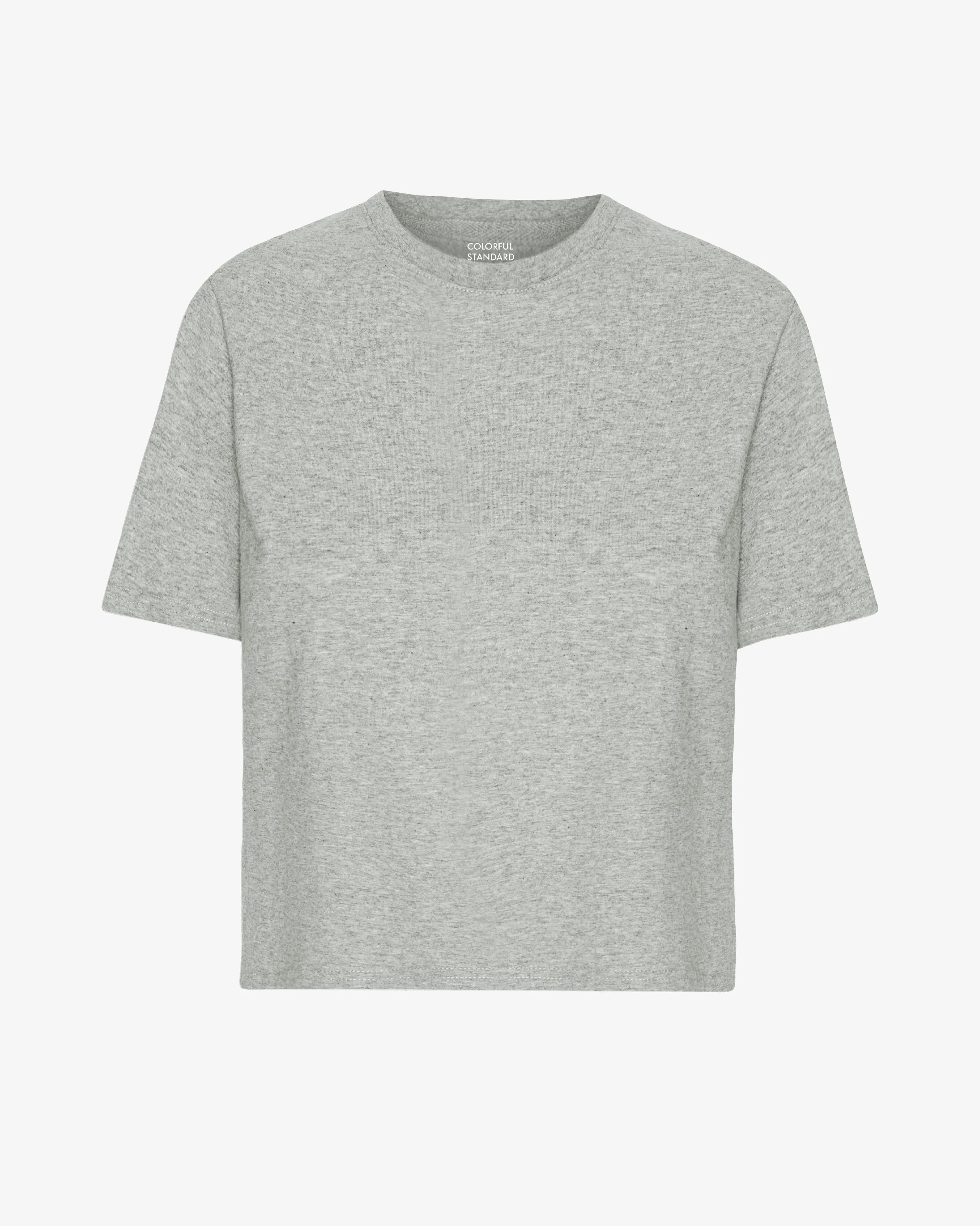 Organic Boxy Crop Tee - Heather Grey sold by Colorful Standard