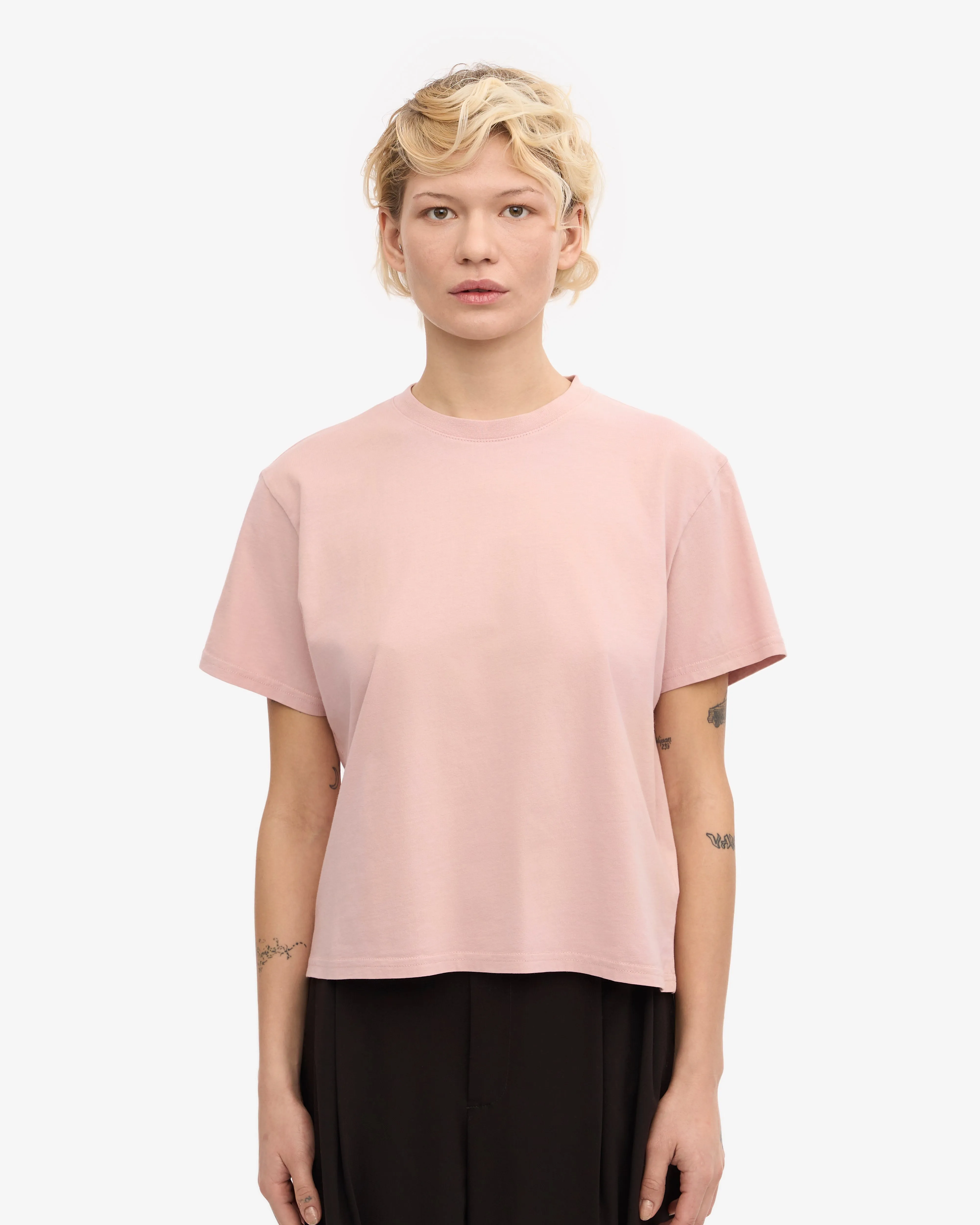 Organic Boxy Crop Tee - Faded Pink sold by Colorful Standard product image thumbnail 2