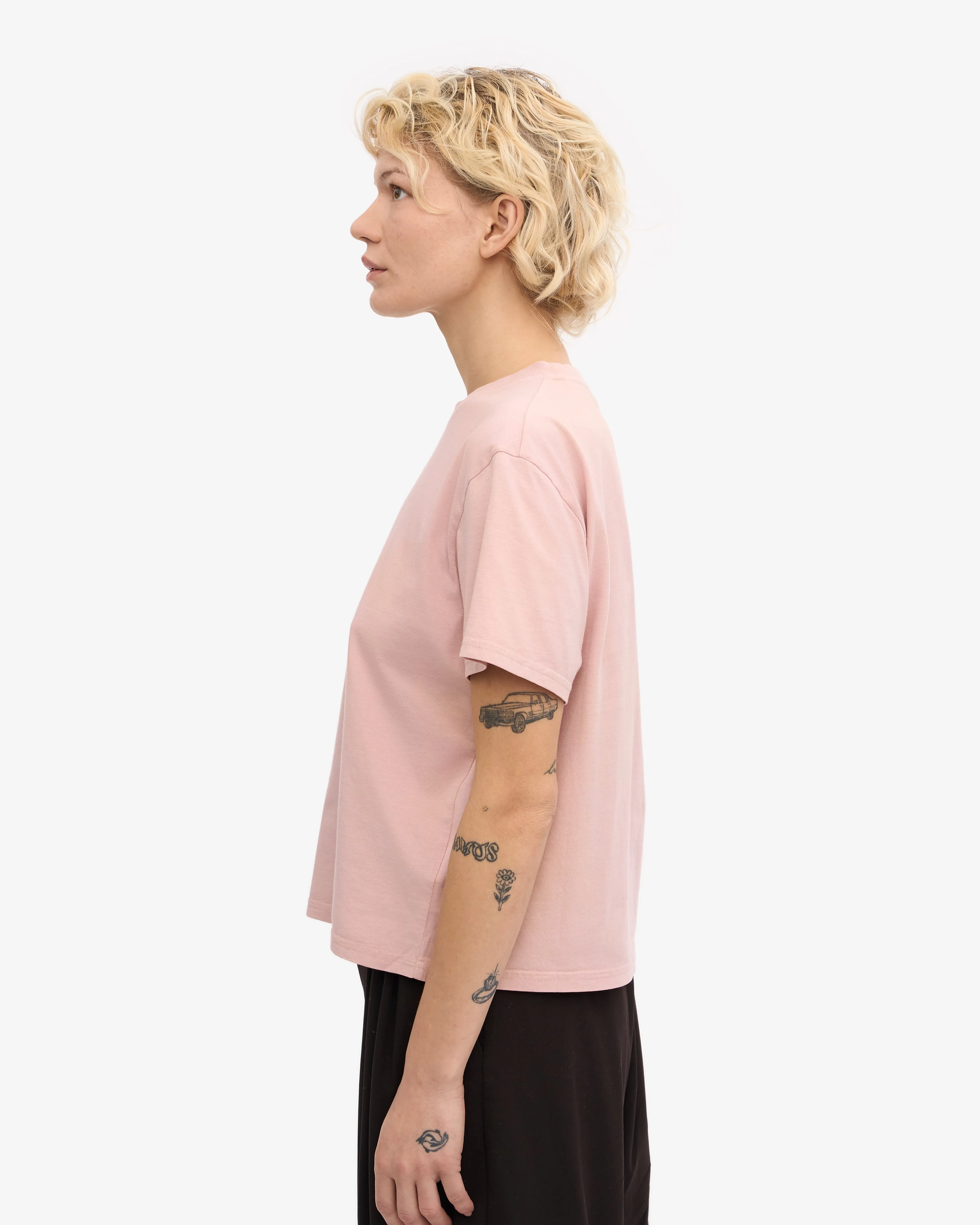 Organic Boxy Crop Tee - Faded Pink sold by Colorful Standard product image thumbnail 3