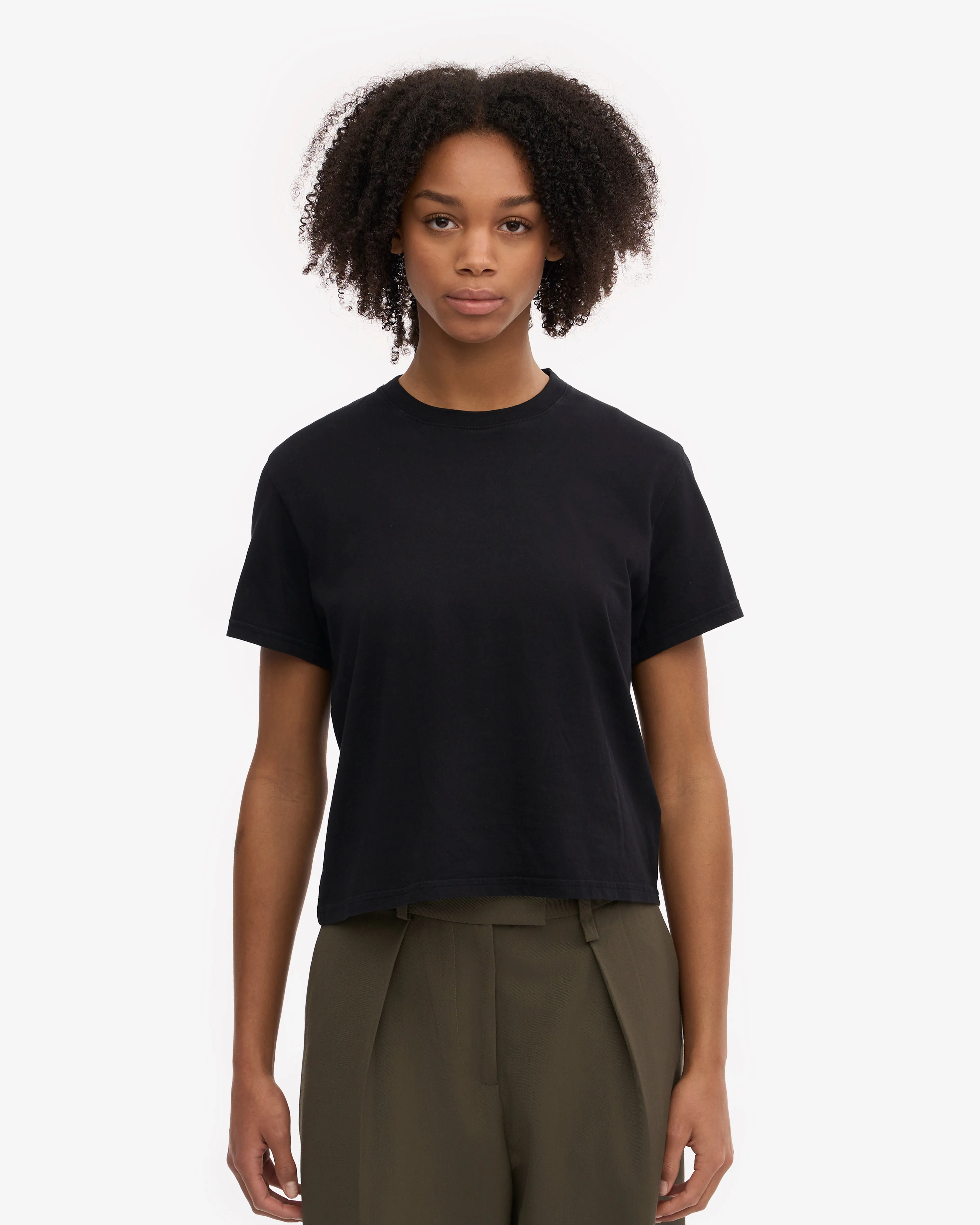 Organic Boxy Crop Tee - Deep Black sold by Colorful Standard product image thumbnail 2