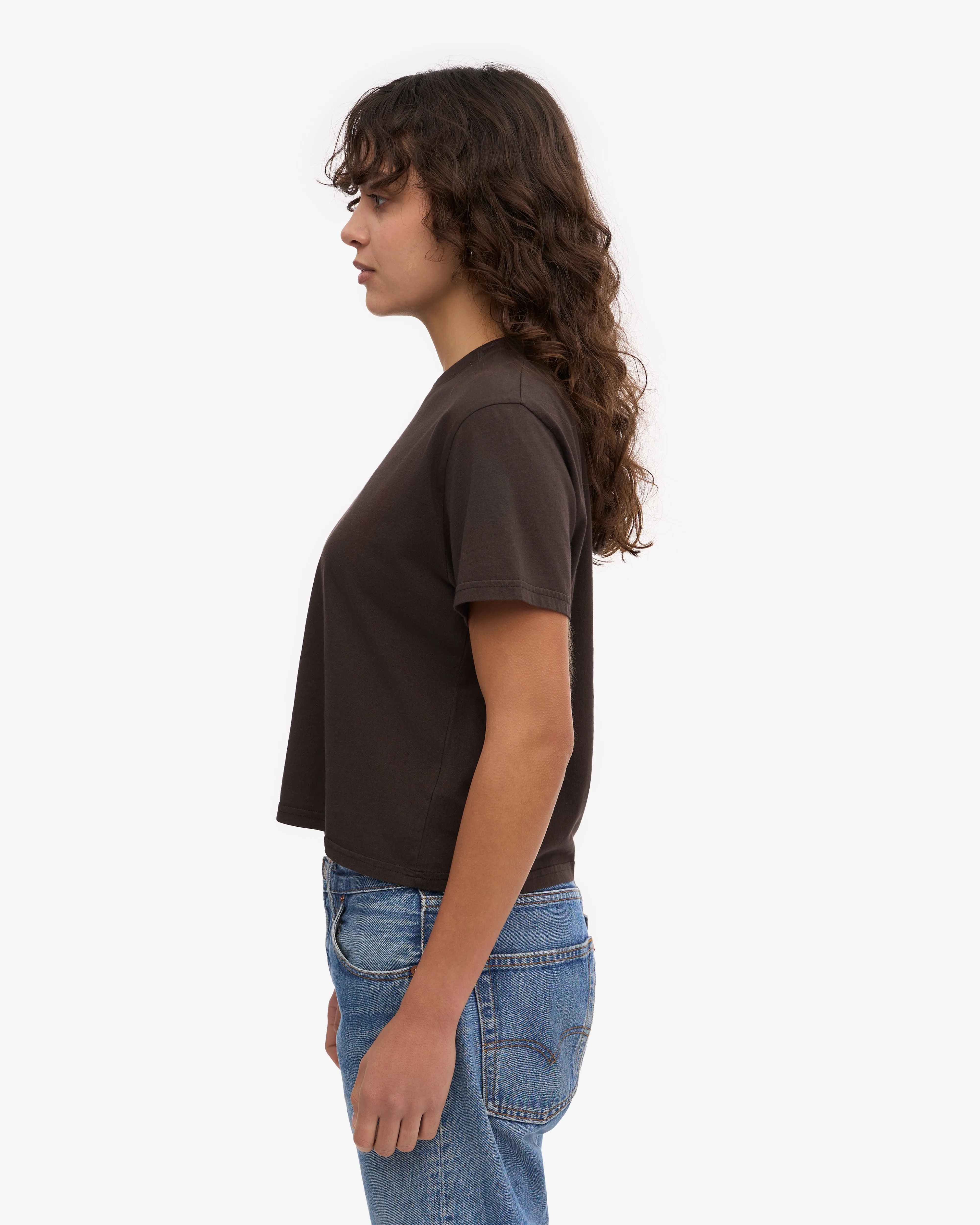 Organic Boxy Crop Tee - Coffee Brown sold by Colorful Standard product image thumbnail 3