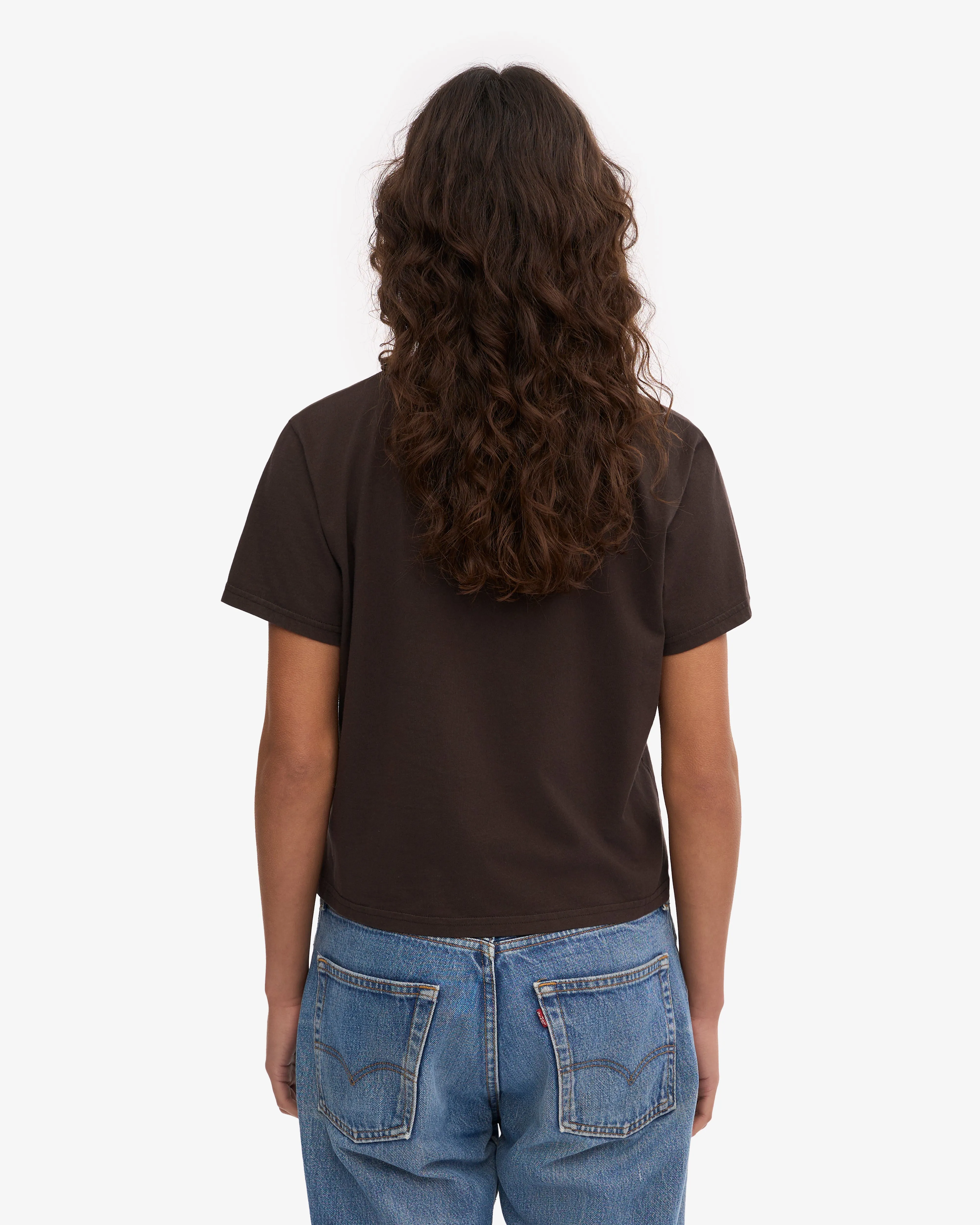 Organic Boxy Crop Tee - Coffee Brown sold by Colorful Standard product image thumbnail 4